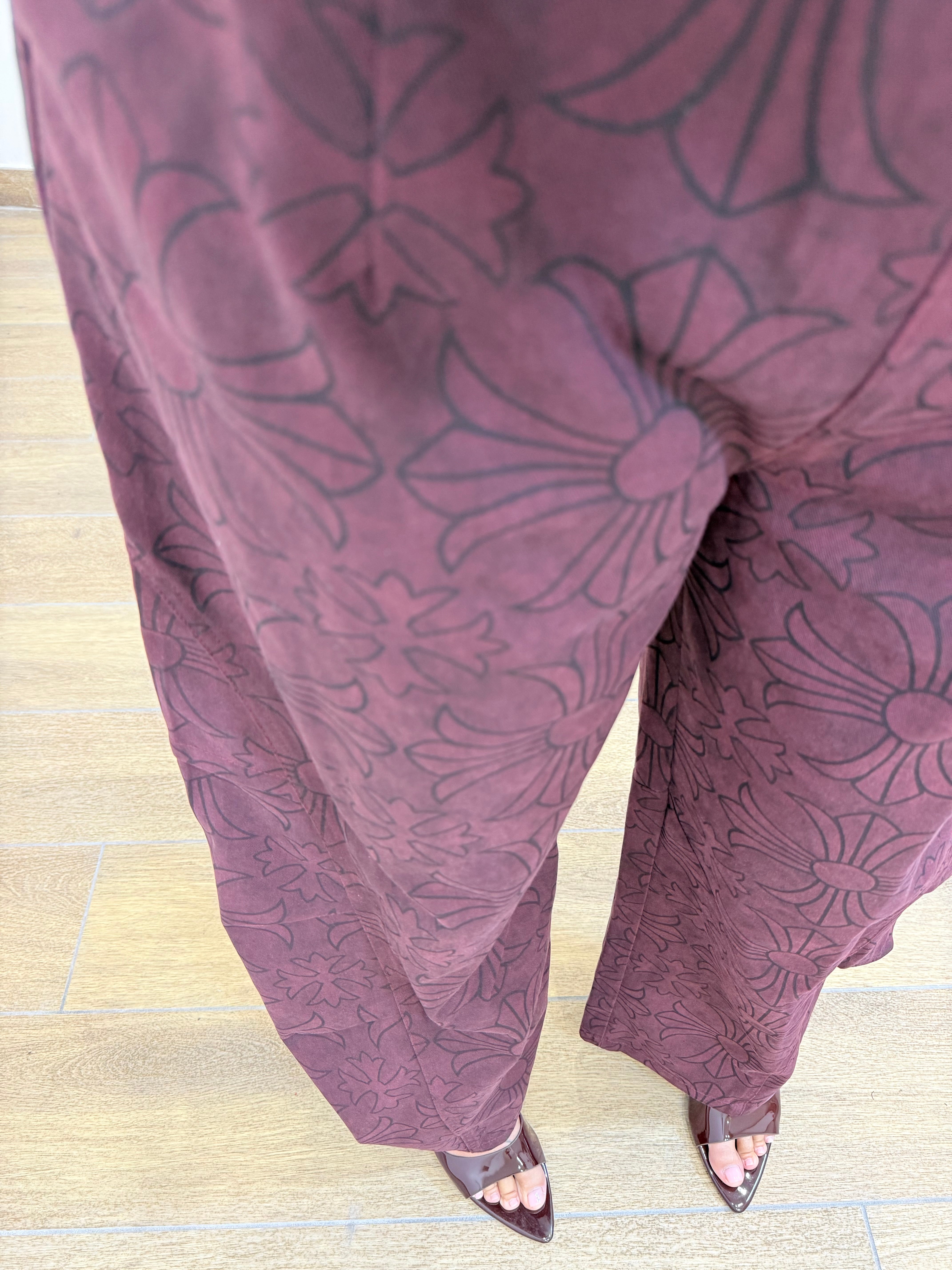 Pantalone ballon disegnato bordo