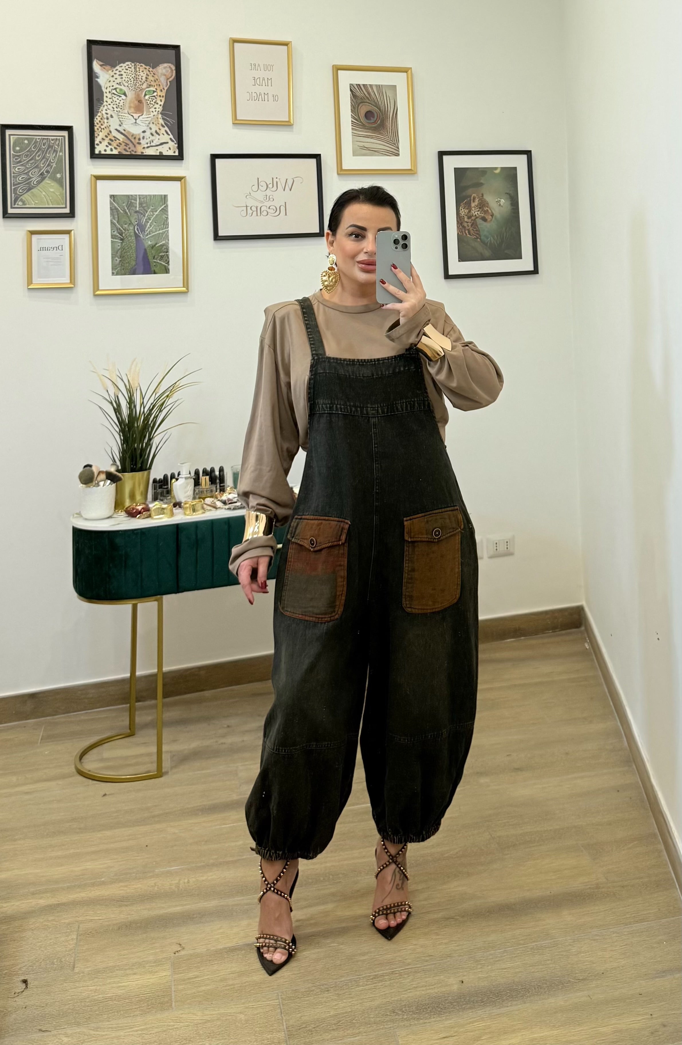 Salopette Denim tasche