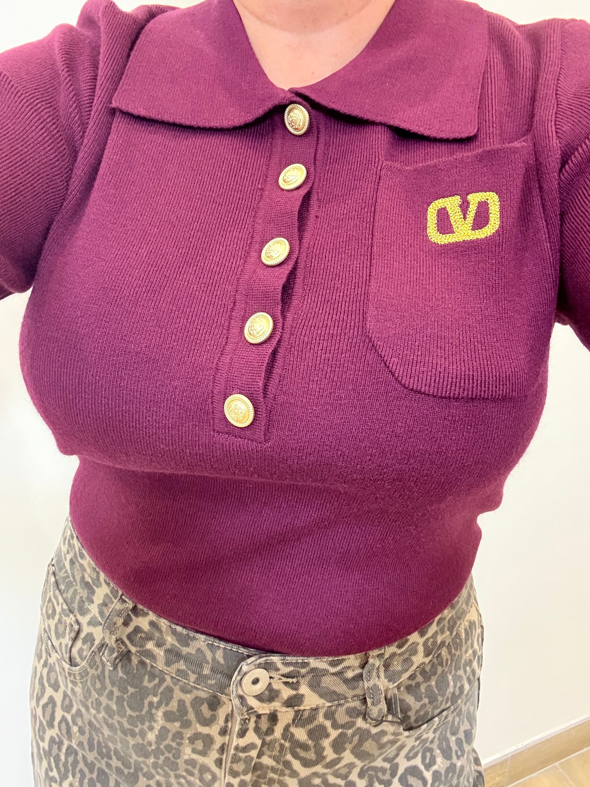 Polo lana rasata Valenty Wine