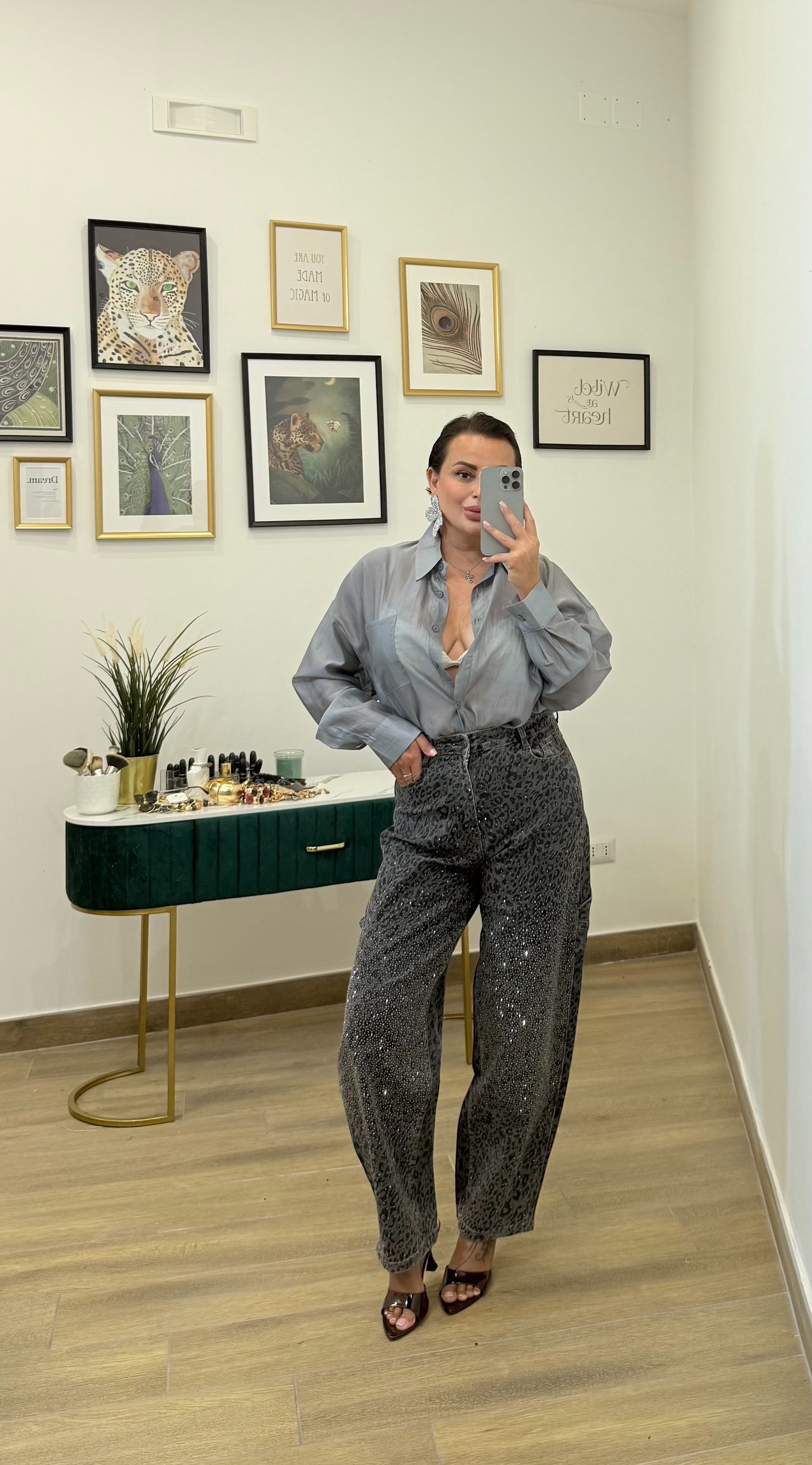 Jeans ballon animalier