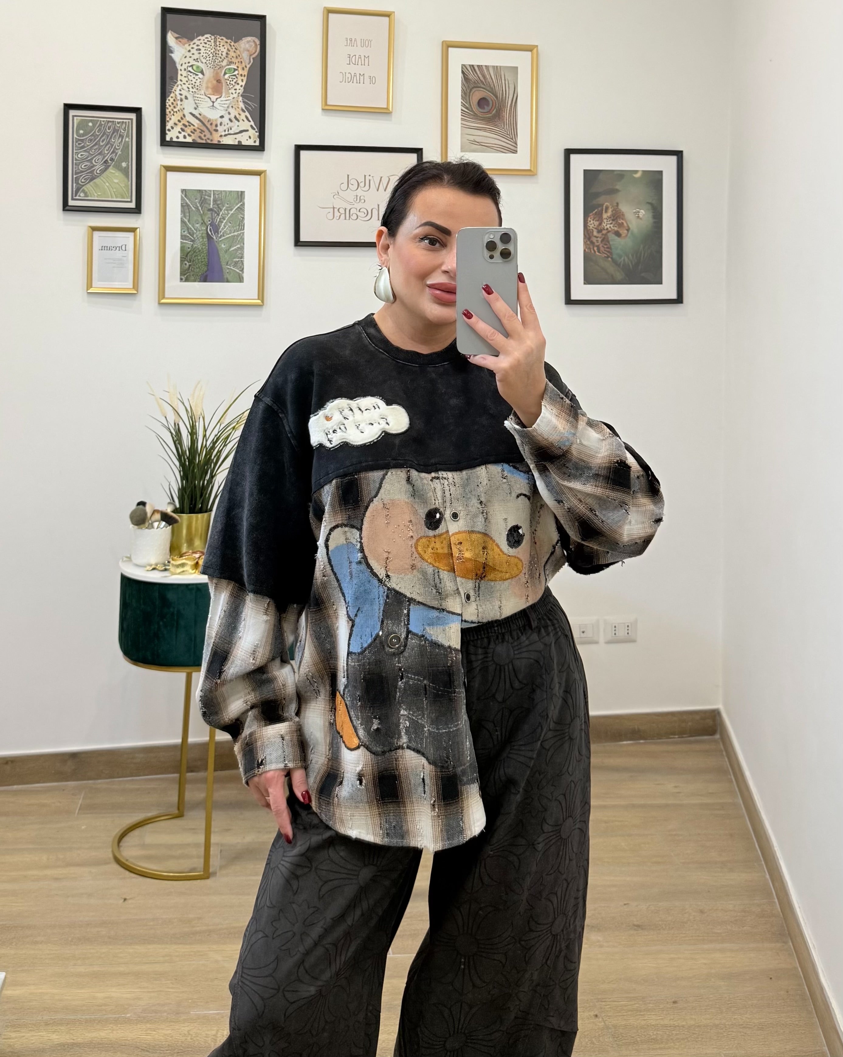 Felpa camicia Paperino