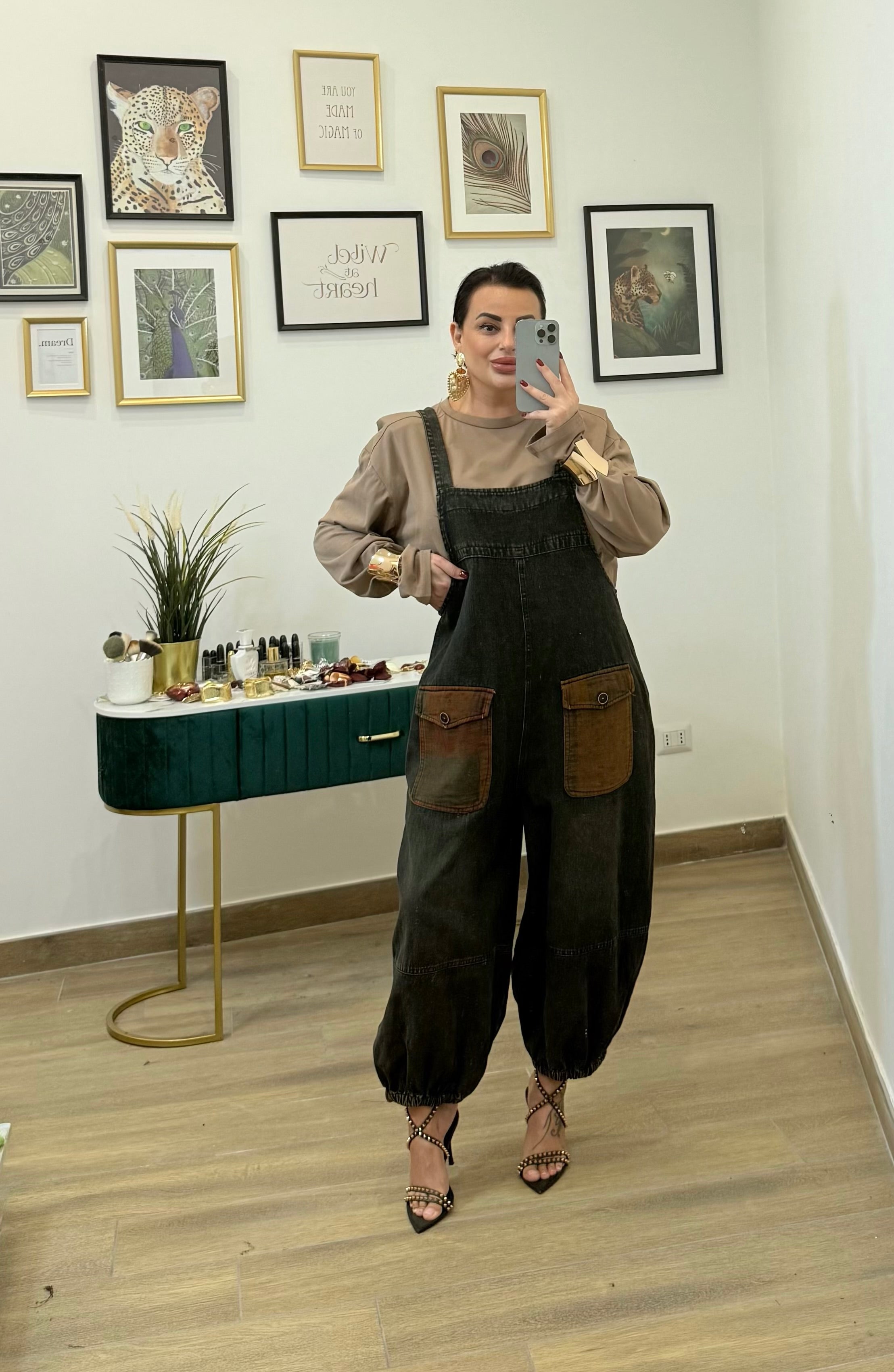 Salopette Denim tasche