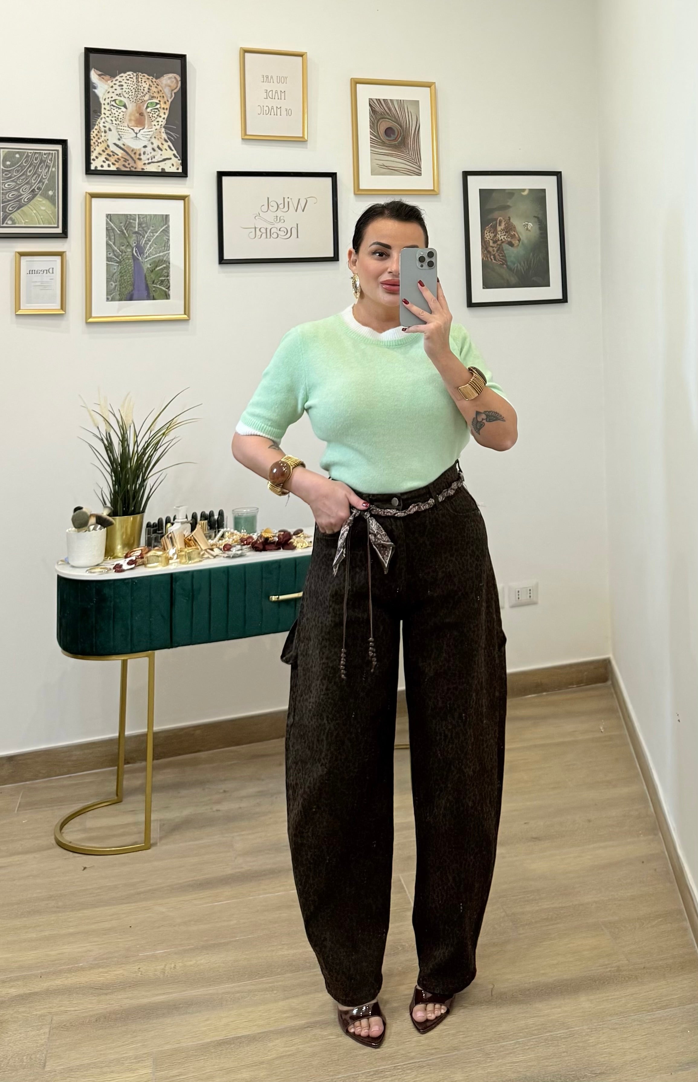 Jeans carpentier animalier