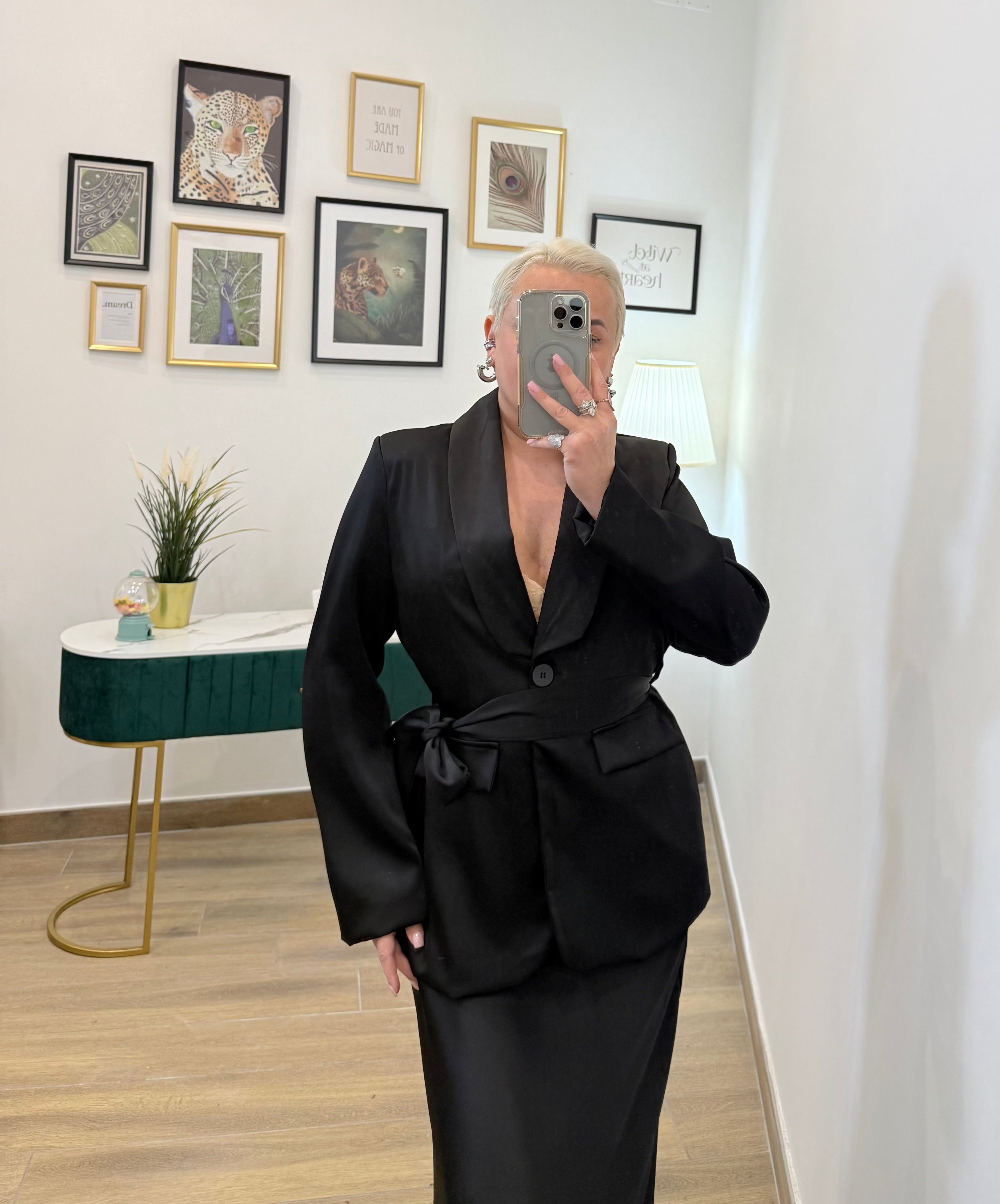 Giacca  Satin  black