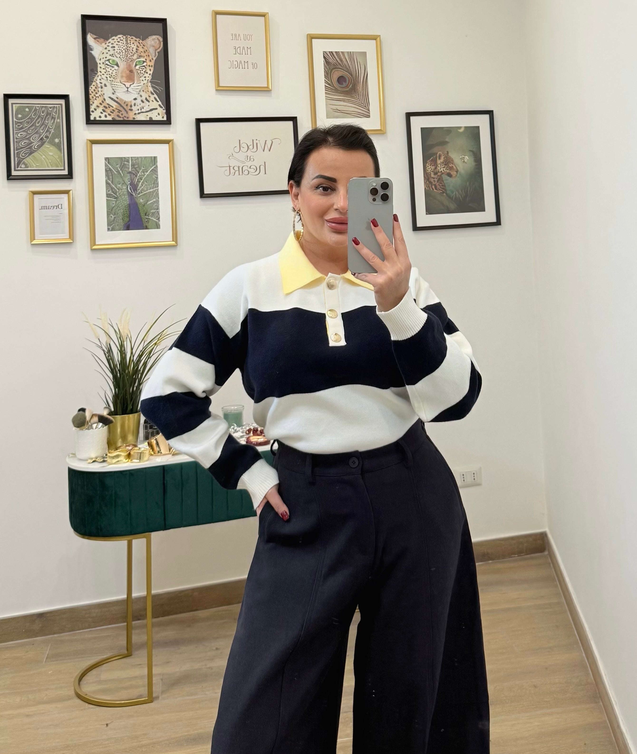 Maglia colletto blue/yellow