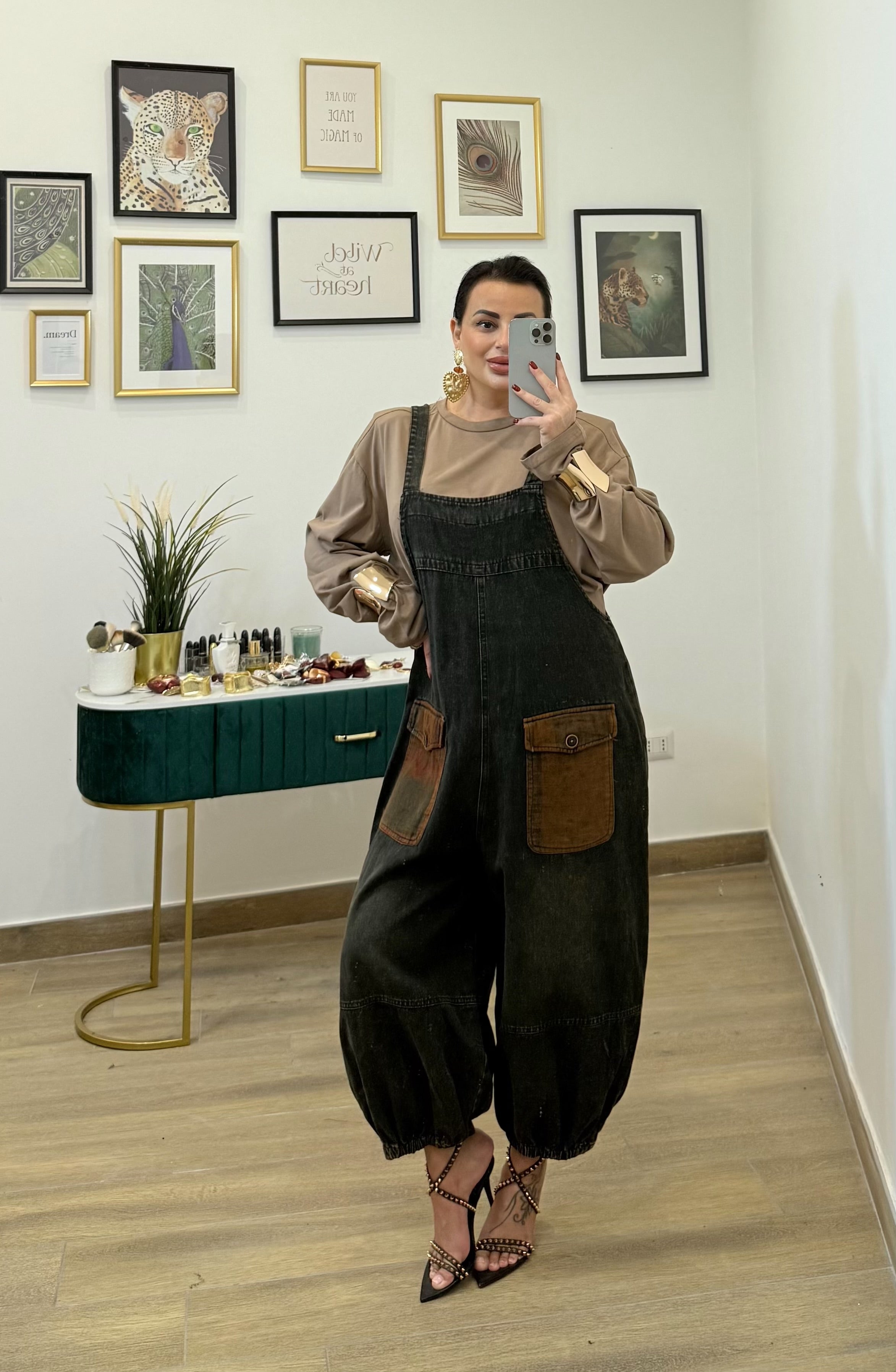 Salopette Denim tasche