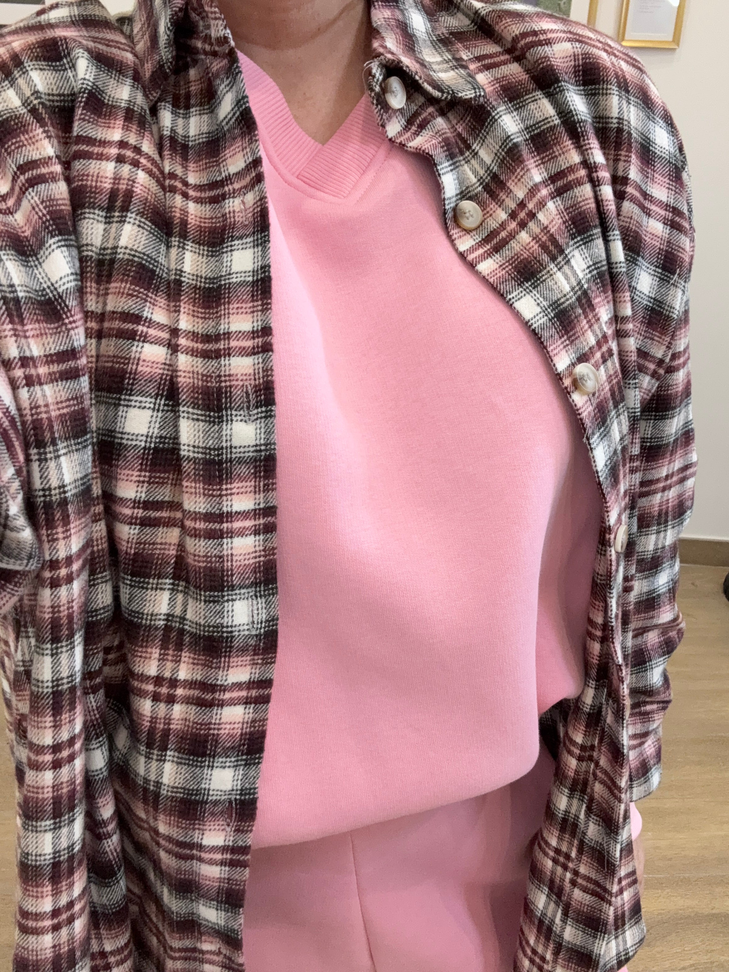 Camicia flanella Wine