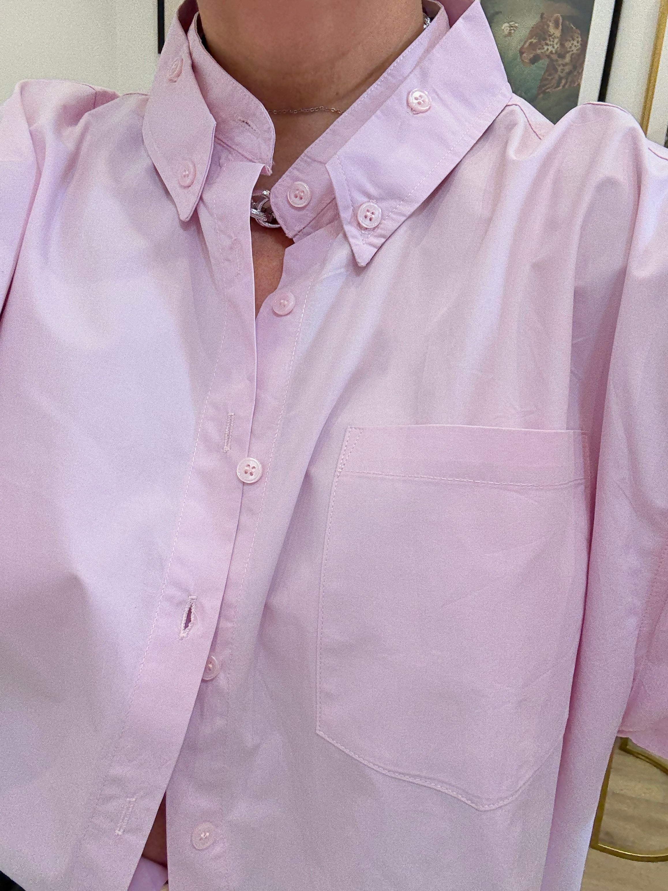 Camicia doppio colletto Pink