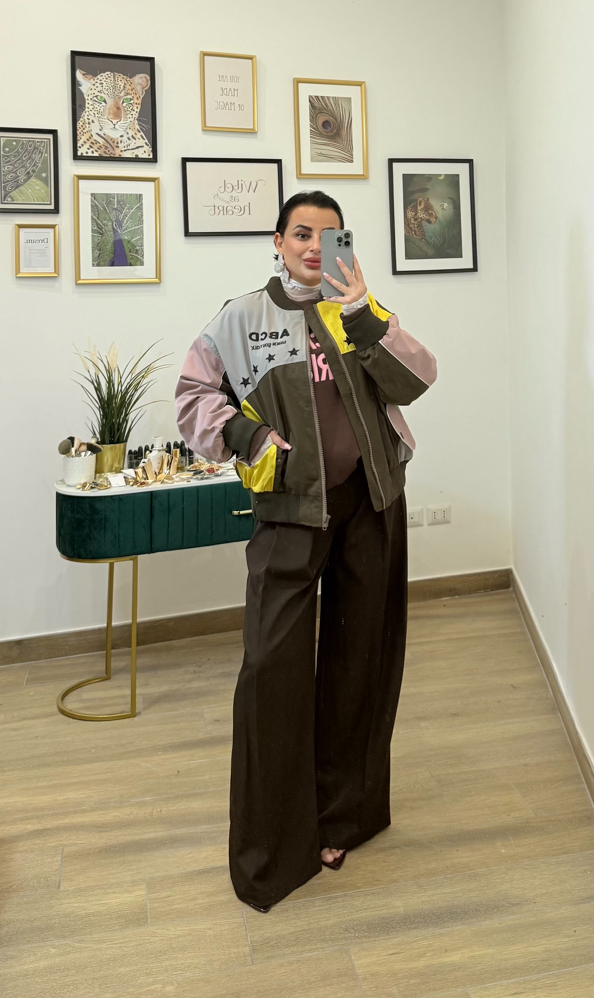 Bomber Pink paillettes