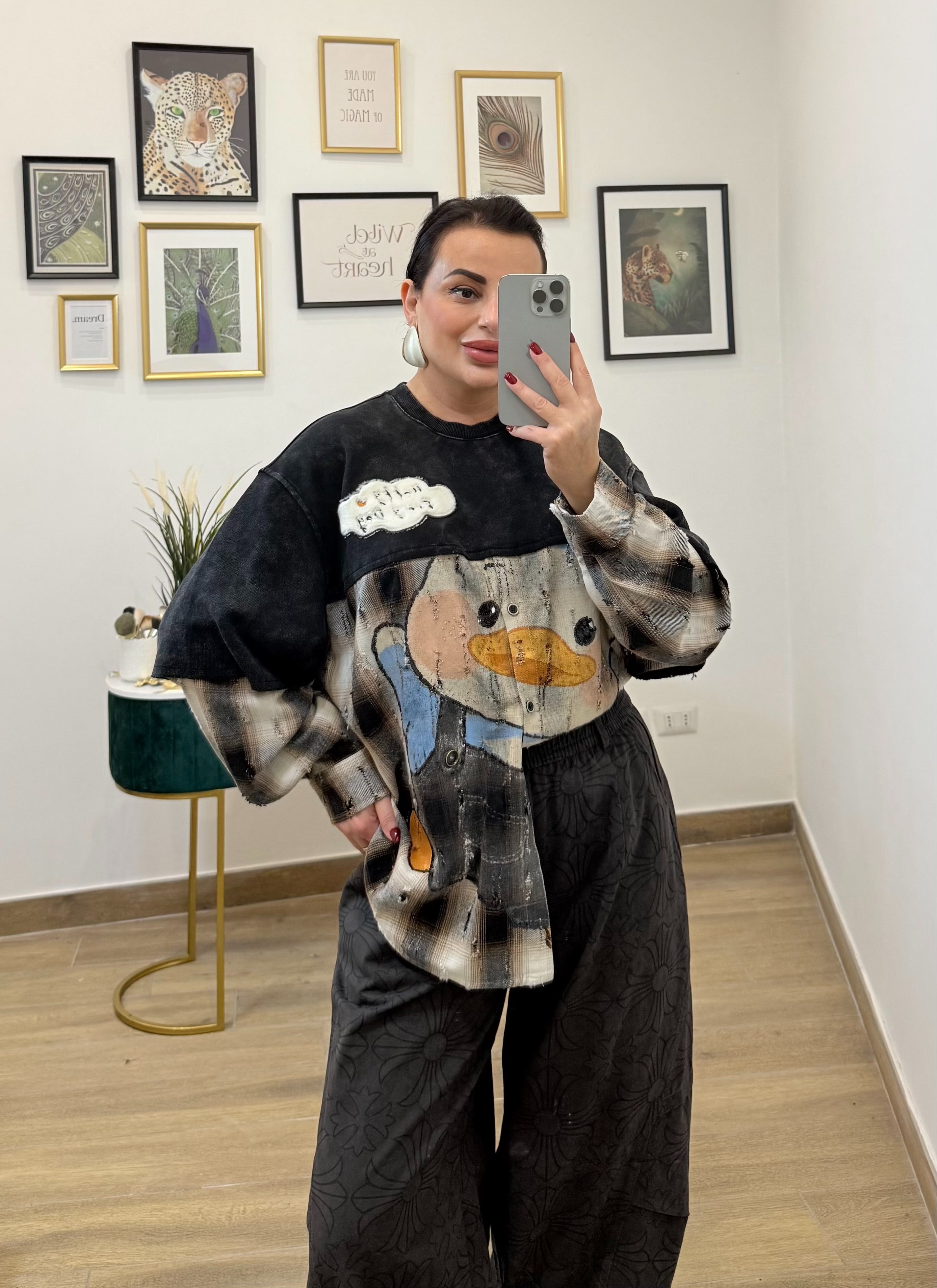 Felpa camicia Paperino