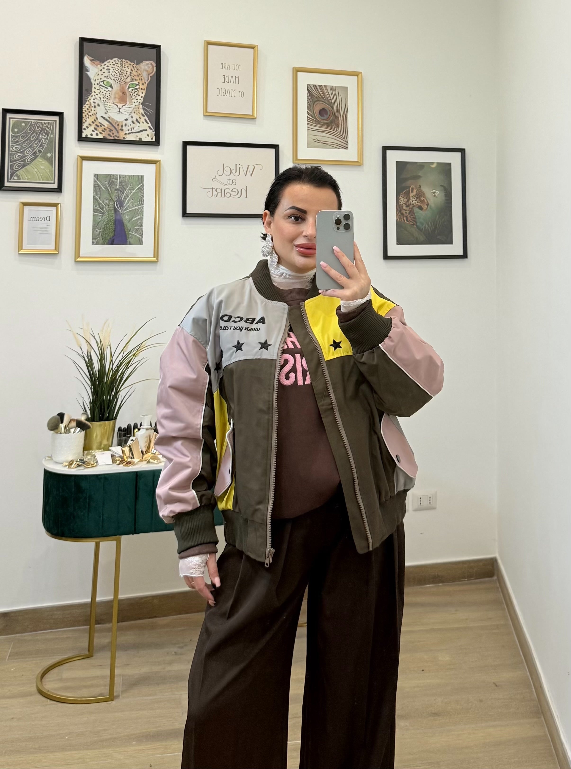 Bomber Pink paillettes