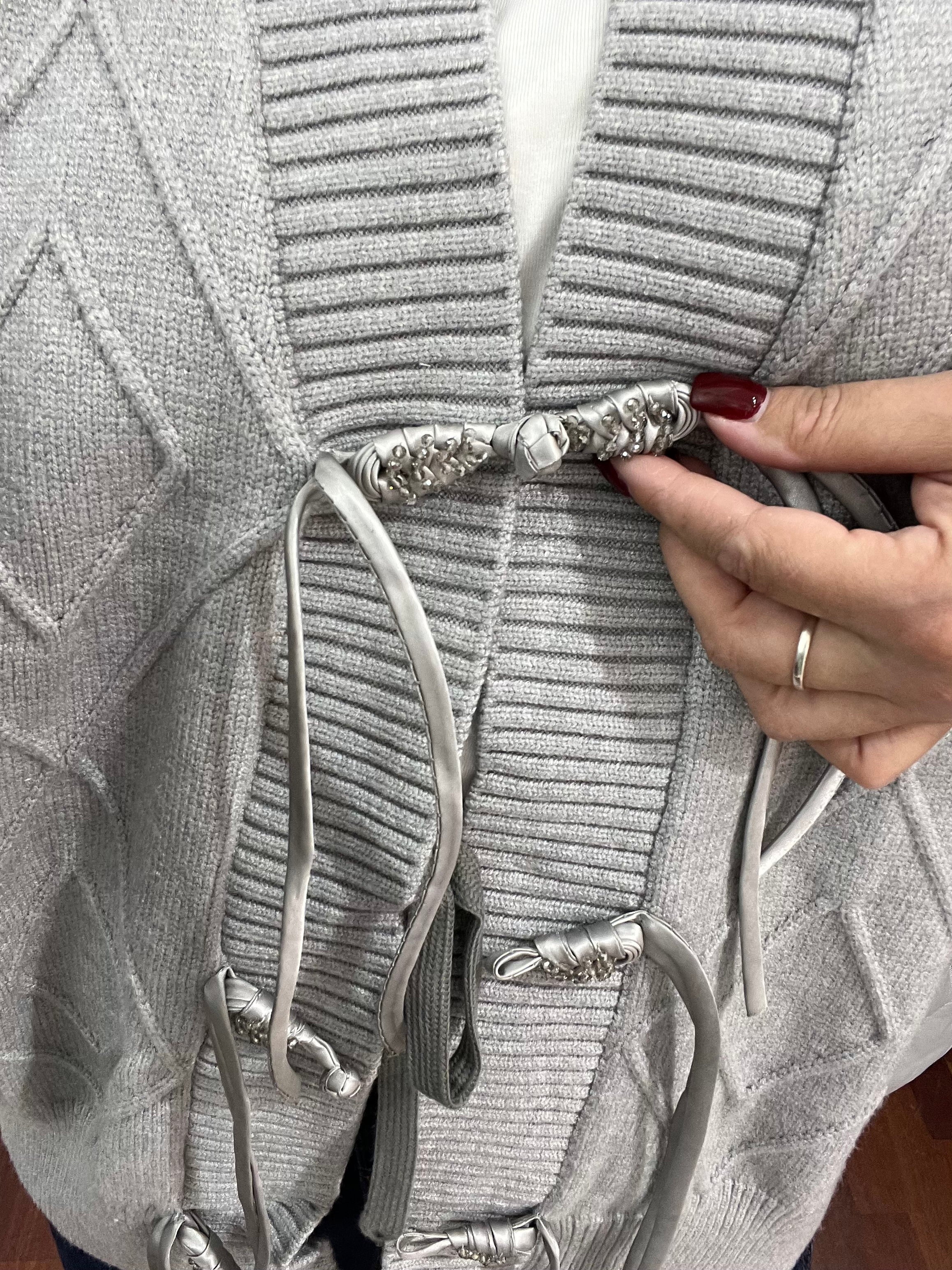 Cardigan Piuma grigio