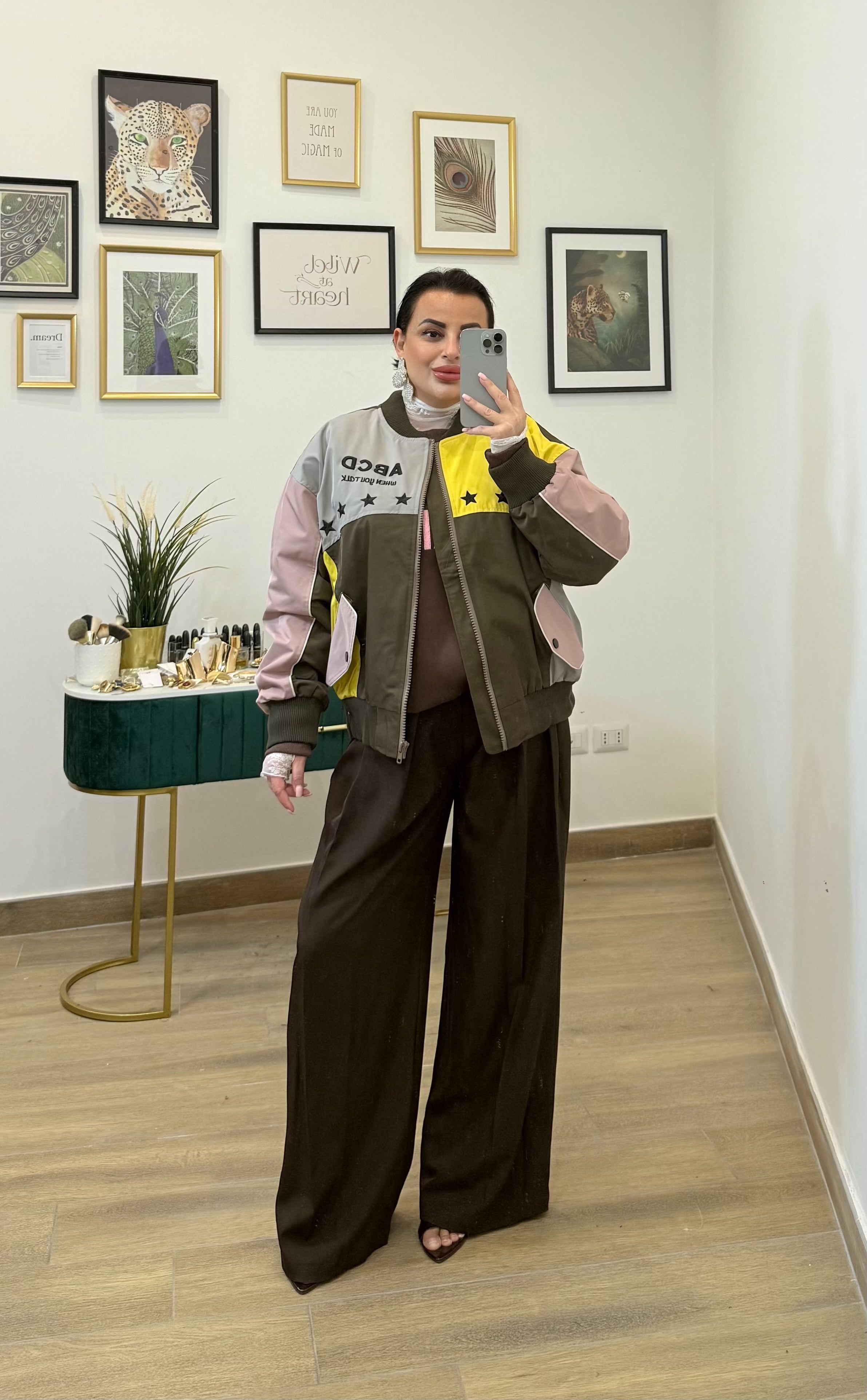 Bomber Pink paillettes