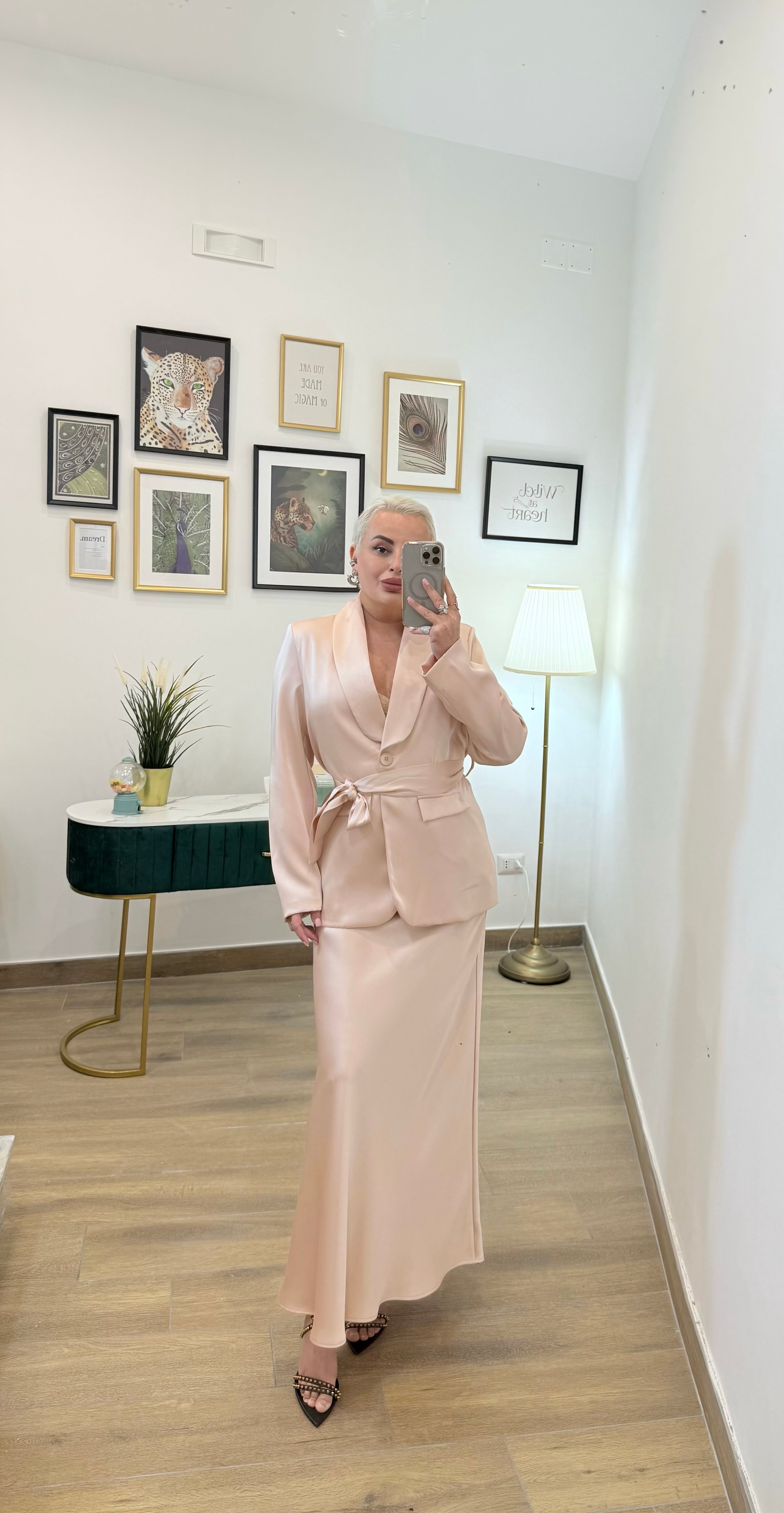 Giacca Satin Rosè
