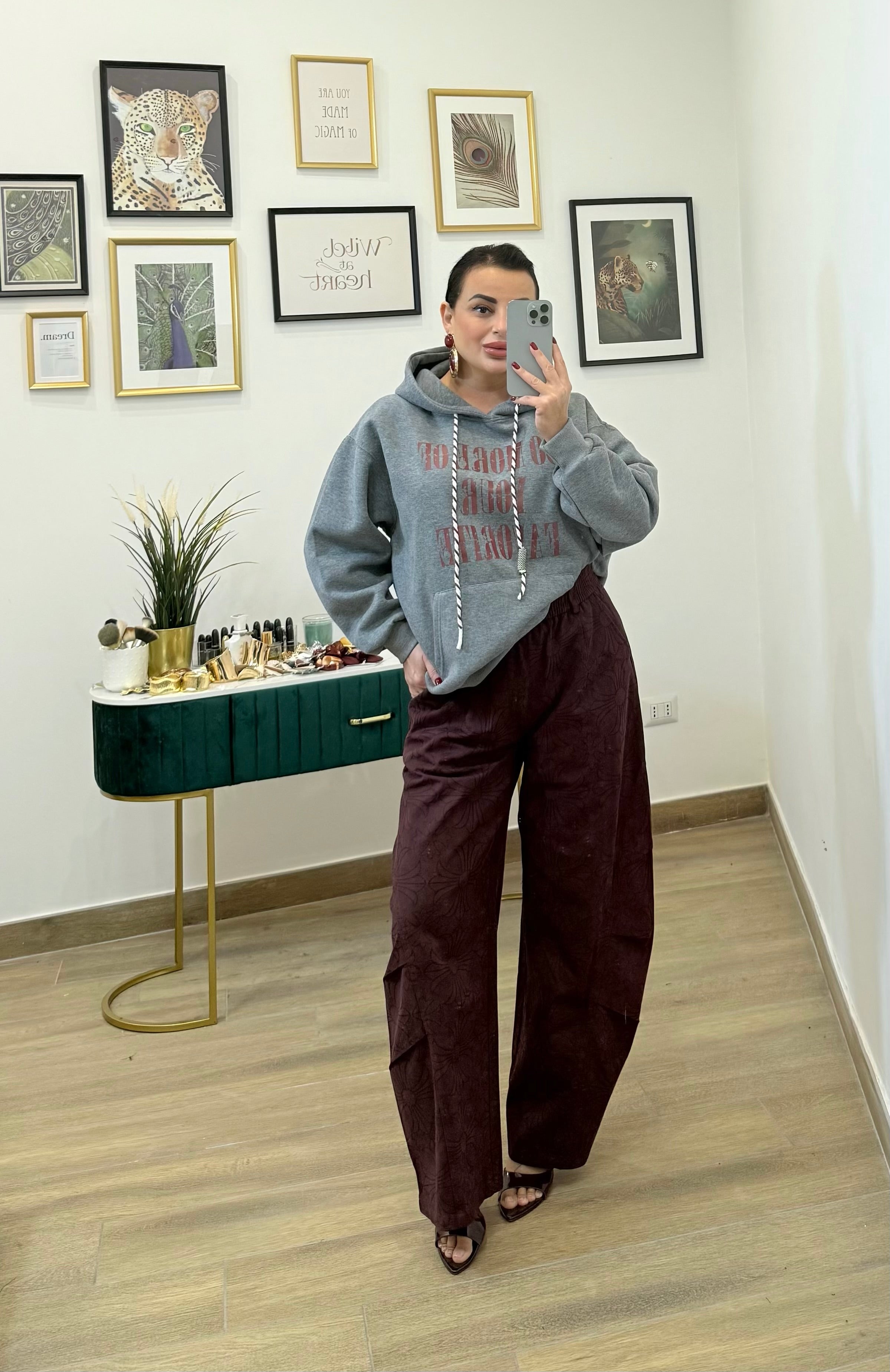 Felpa cappuccio Grey