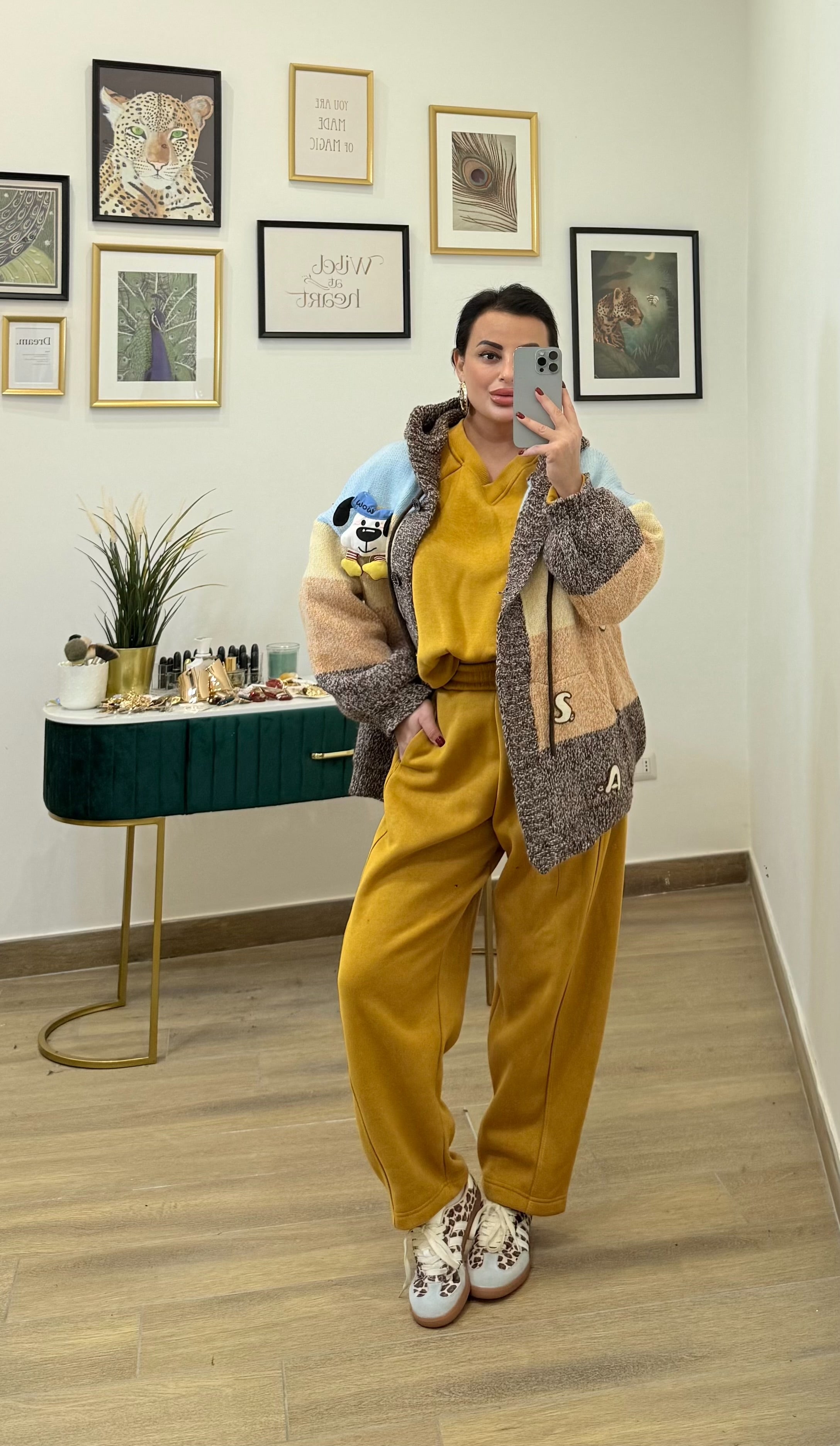 Coordinato tuta ballon senape