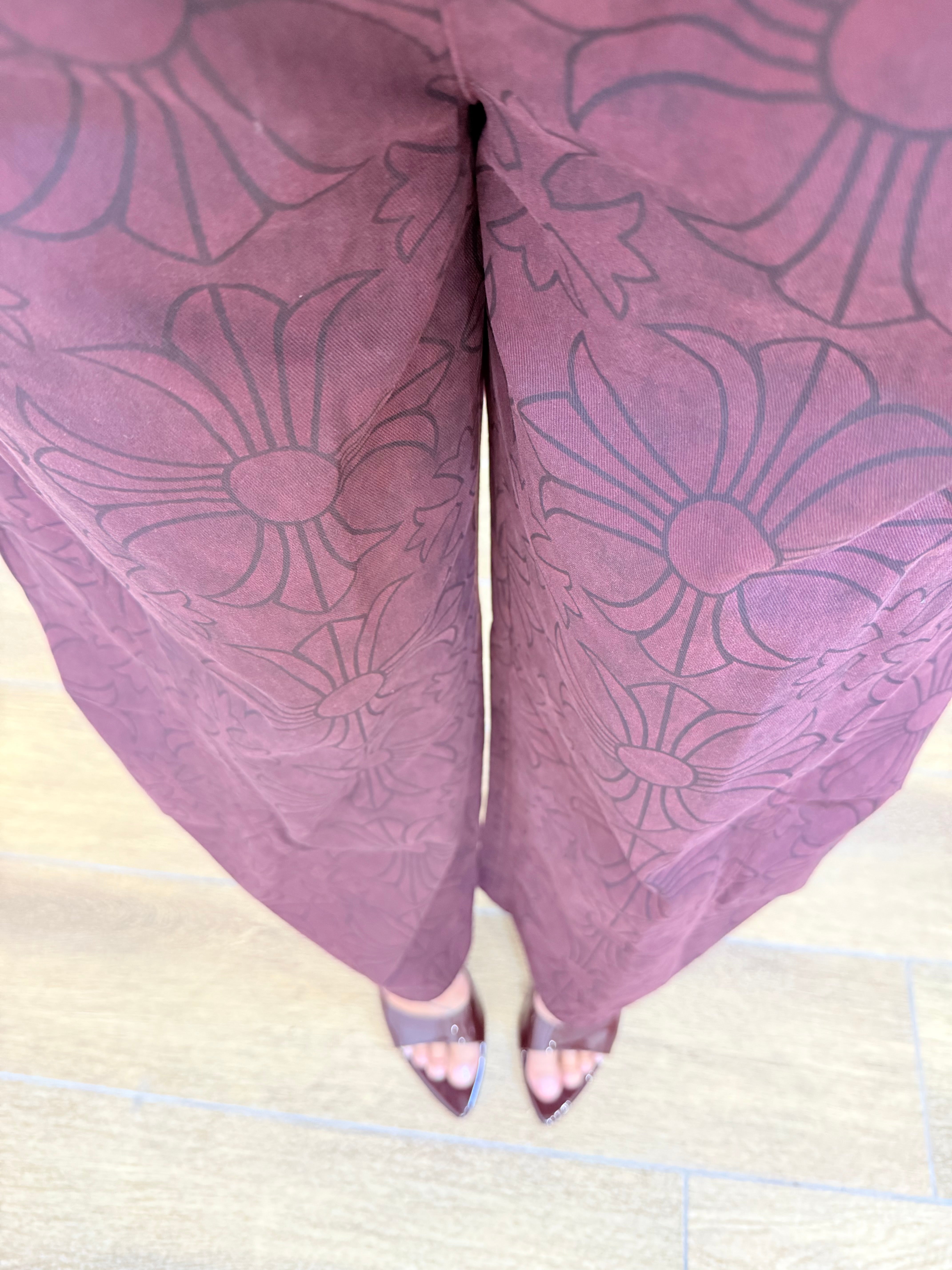 Pantalone ballon disegnato bordo