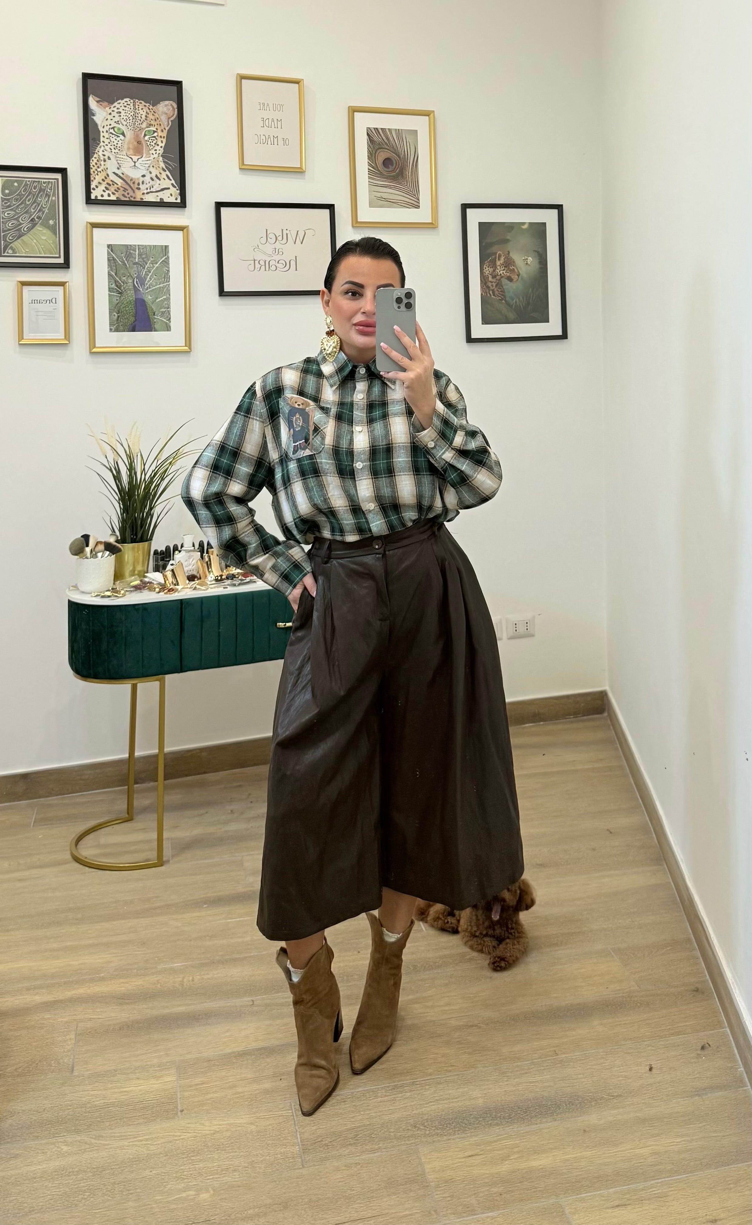 Bermuda eco pelle ciocco