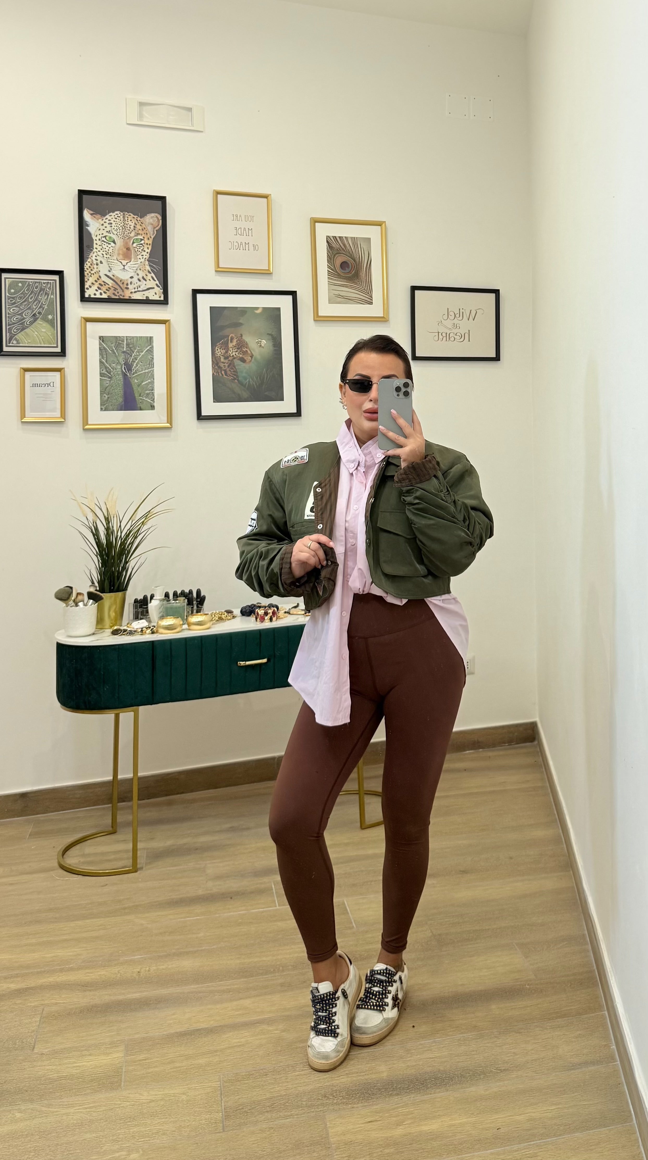 Leggings Push Up marrone