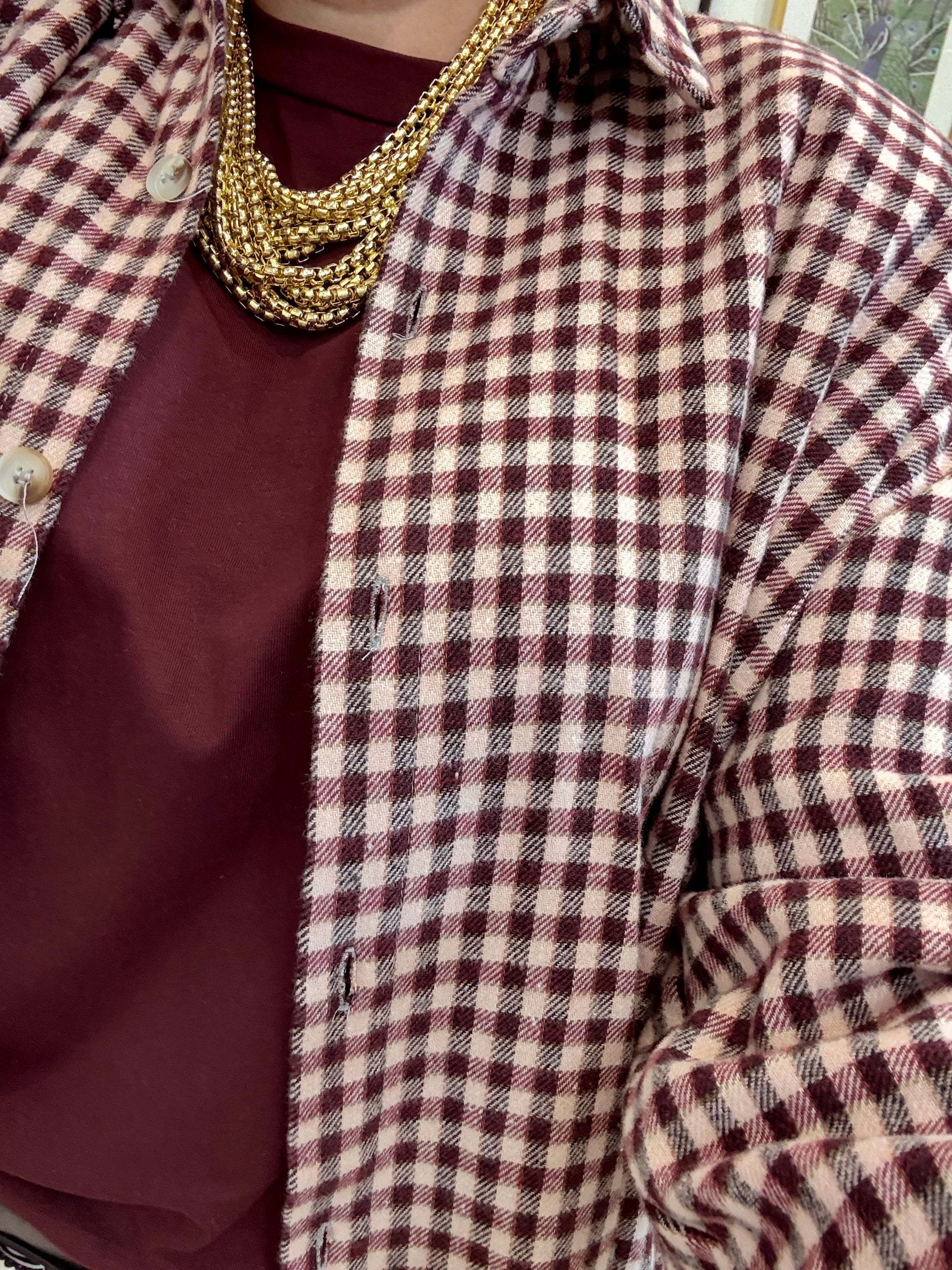 Collana multi fili dorata