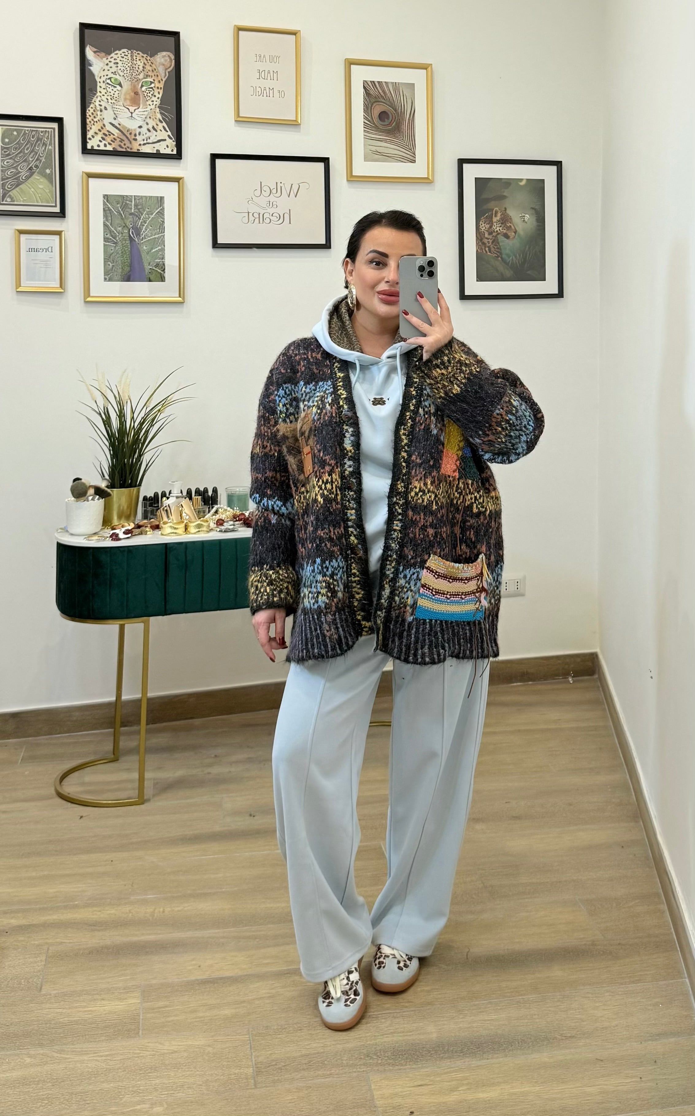 Cardigan giubbino color