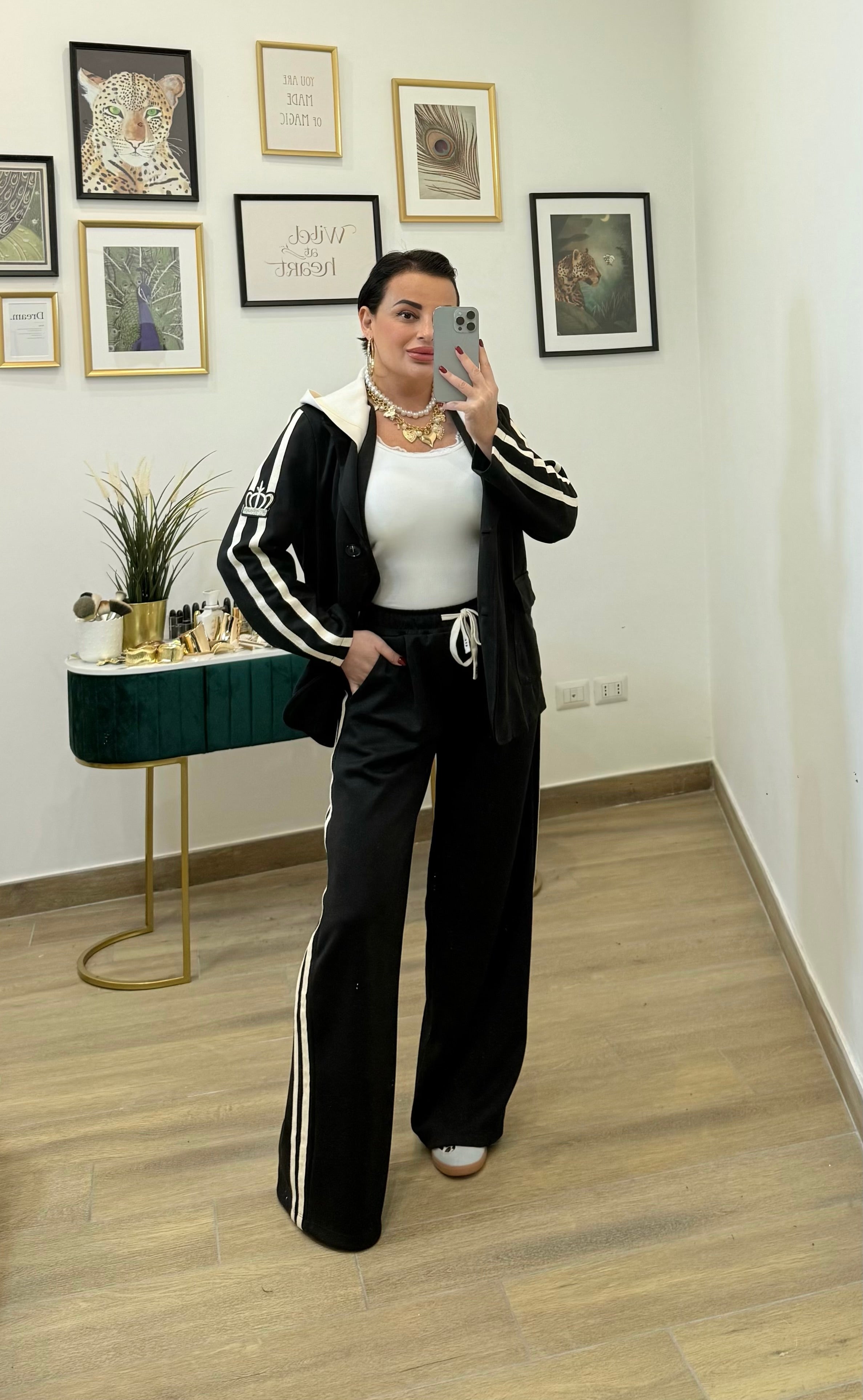 Coordinato tuta cappuccio black