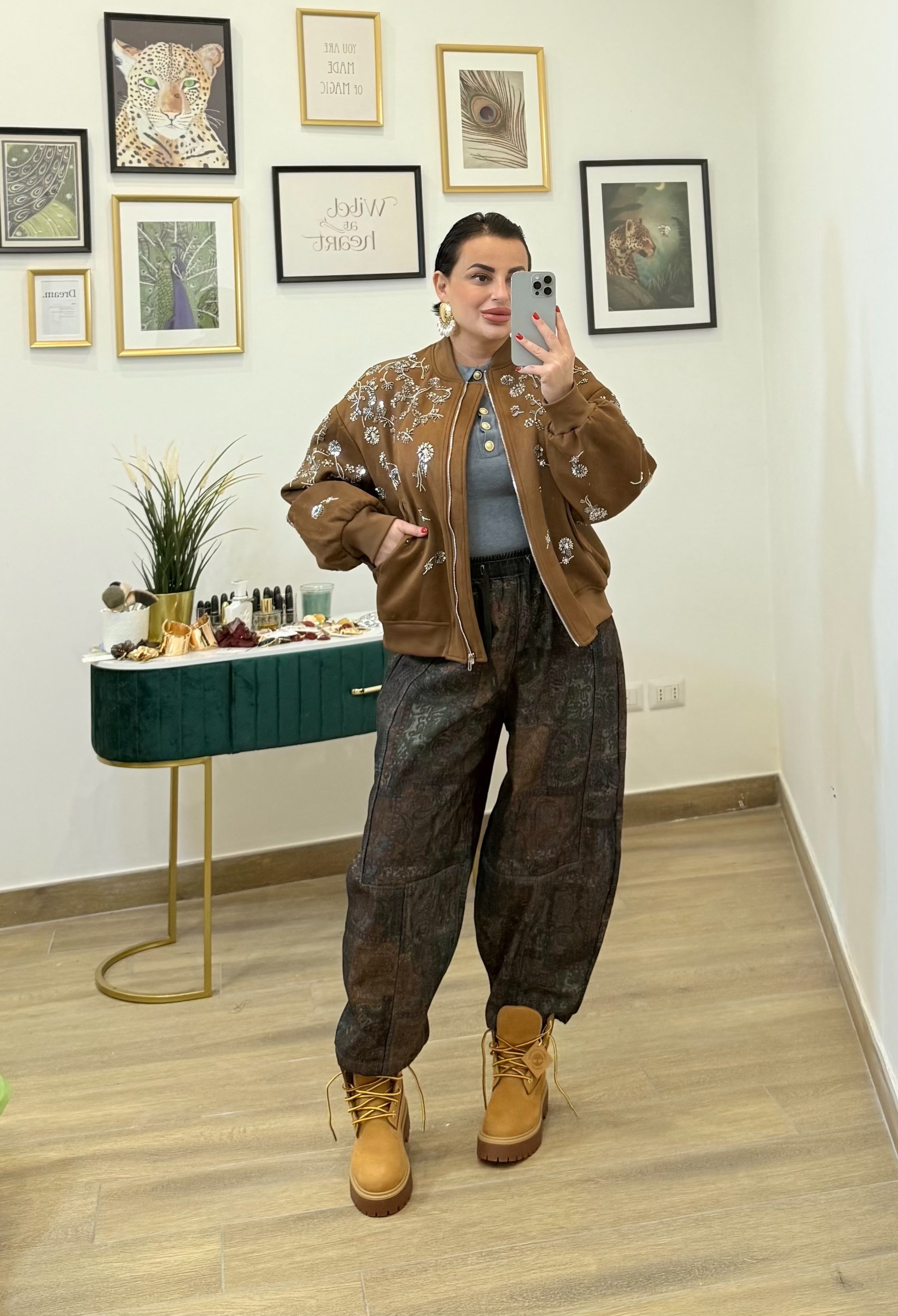 Bomber Astrale cuoio