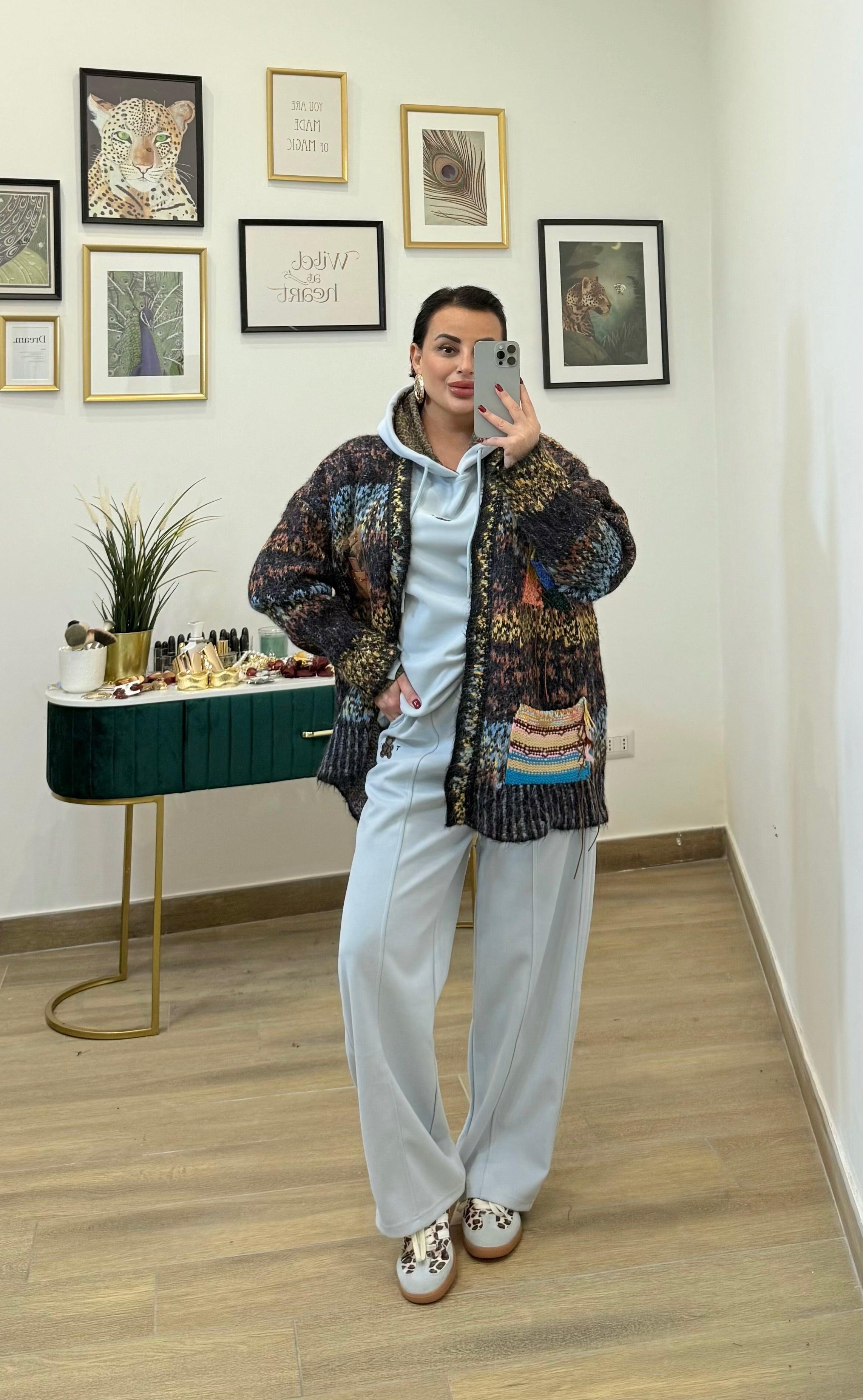 Cardigan giubbino color