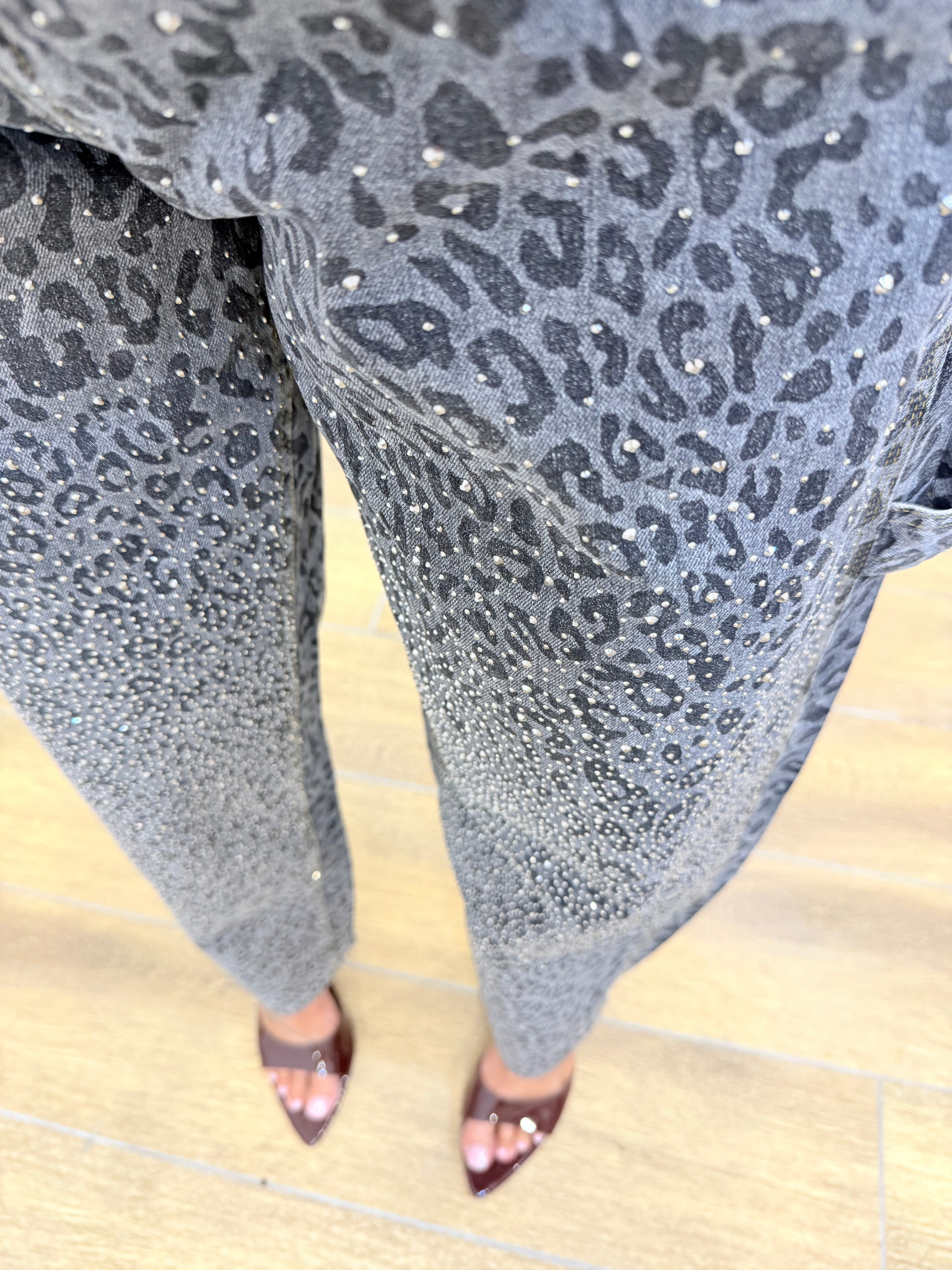 Jeans ballon animalier