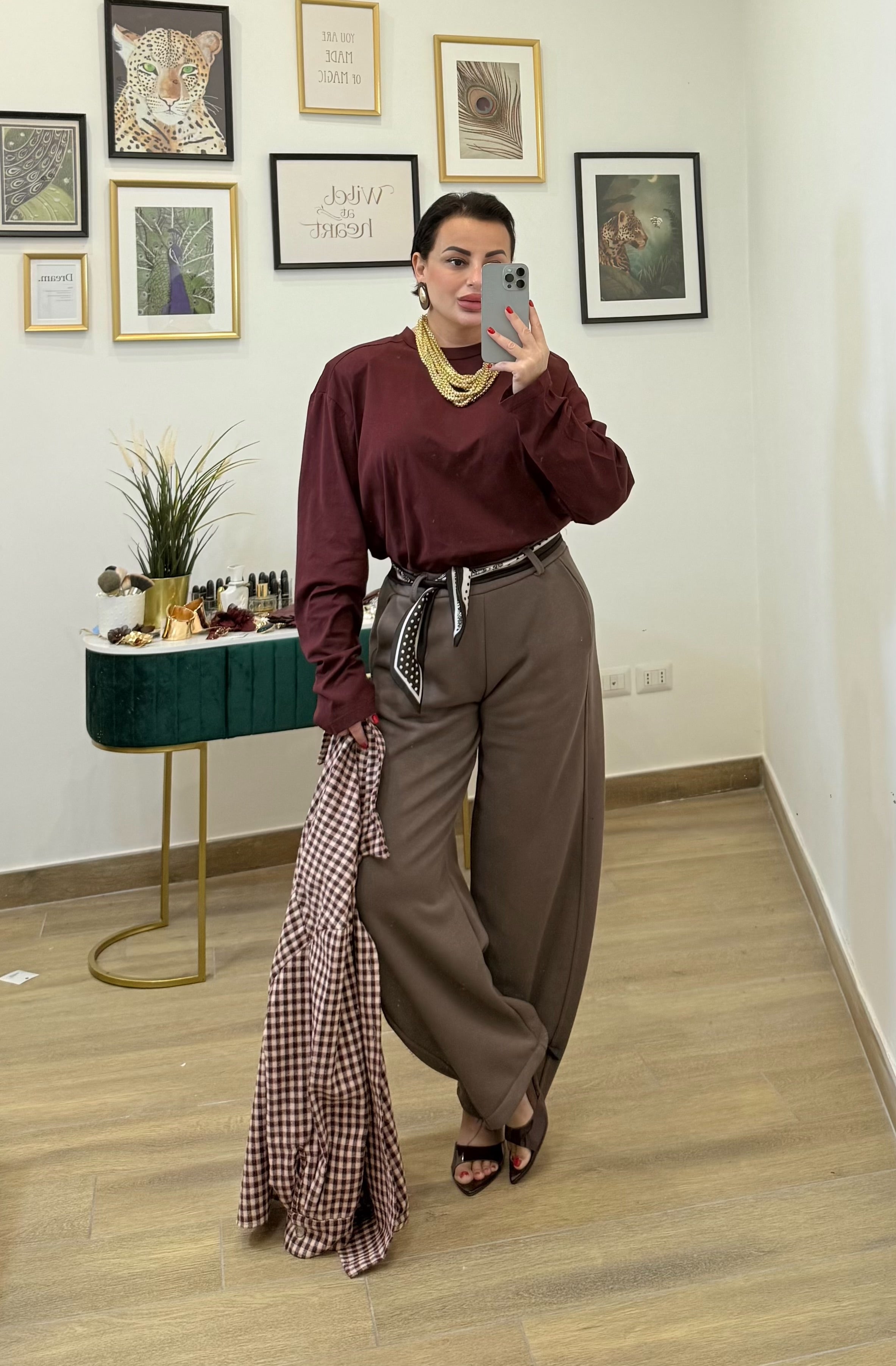 Maglia spalline bordeaux