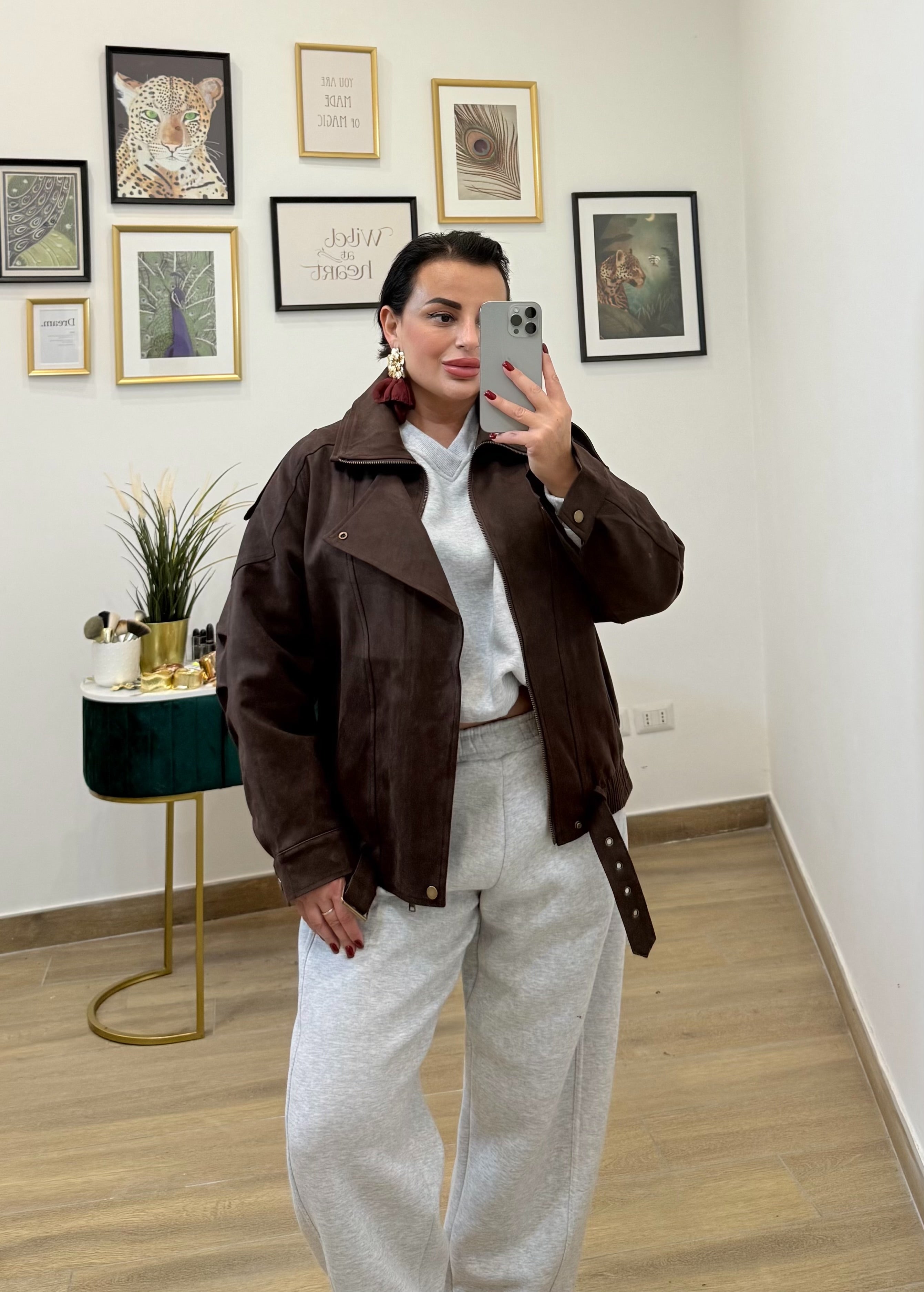 Giubbino over eco camoscio