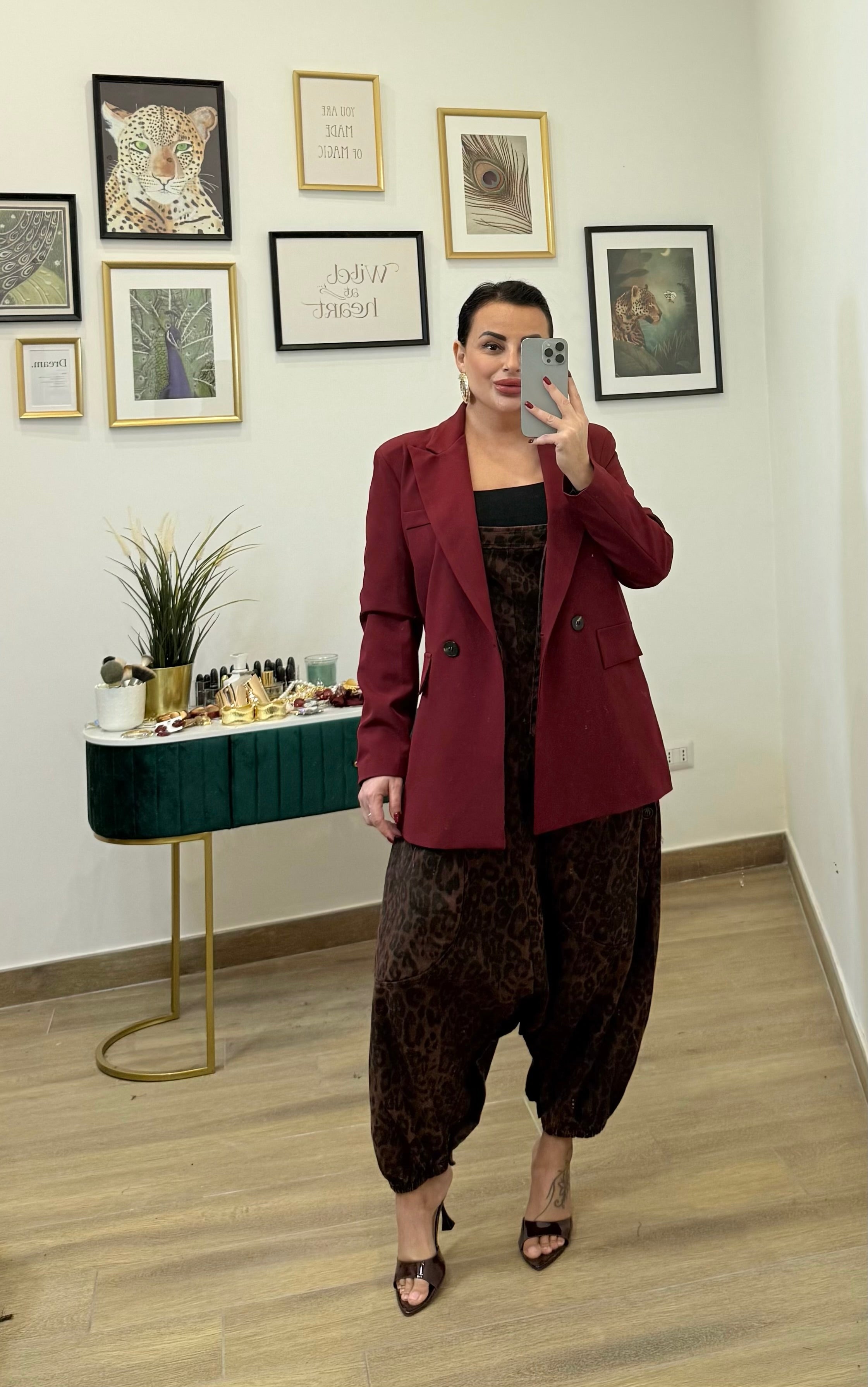 Giacca blazer Borgogna