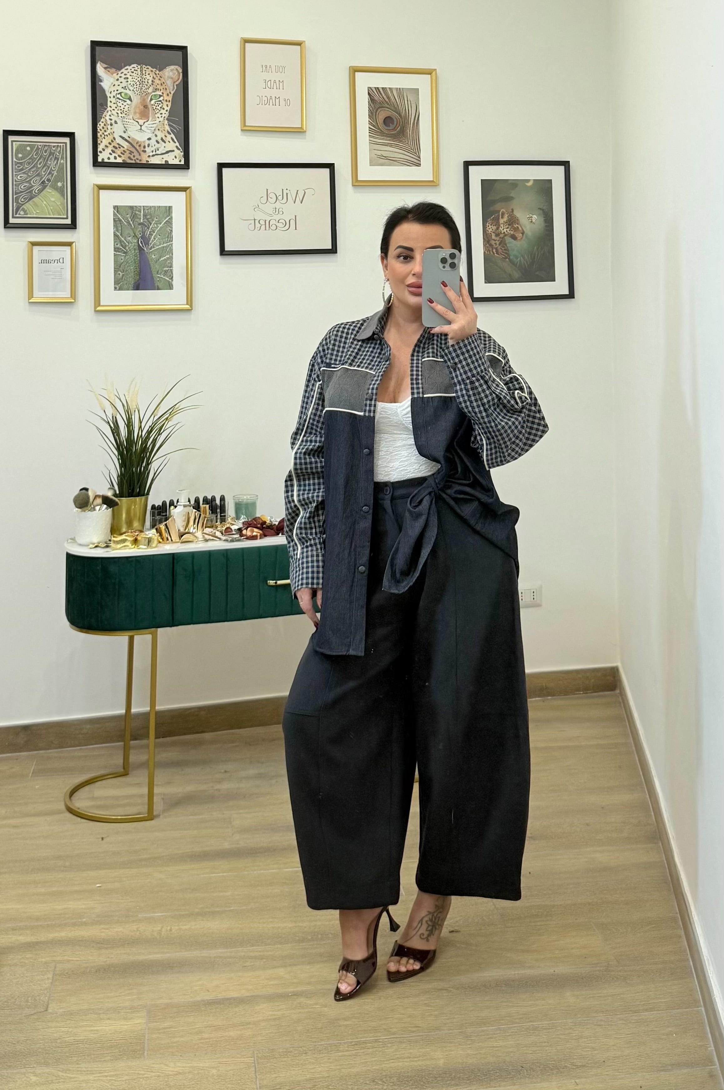 Camicia inserti lana