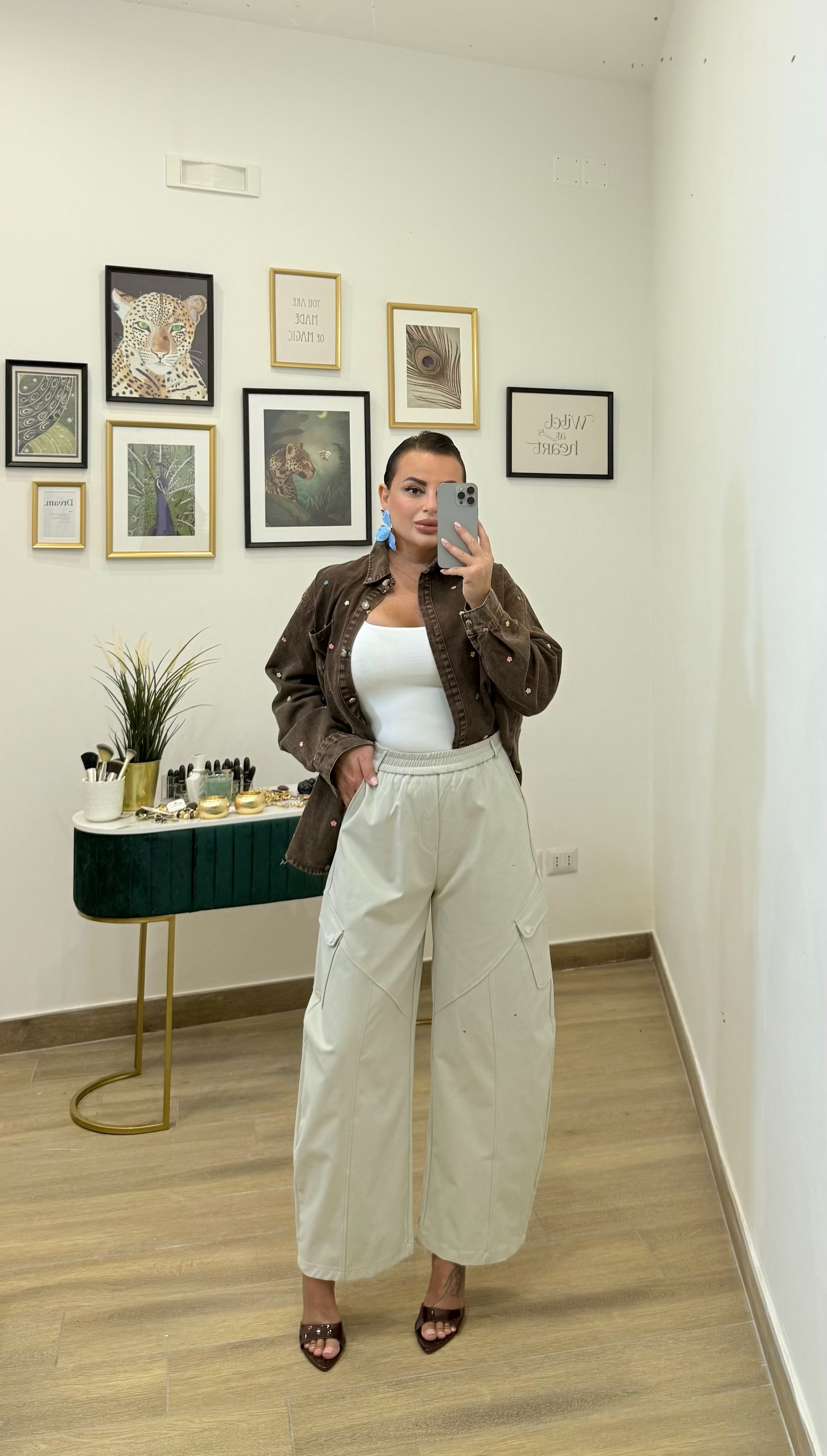 Camicia jeans cioccolato