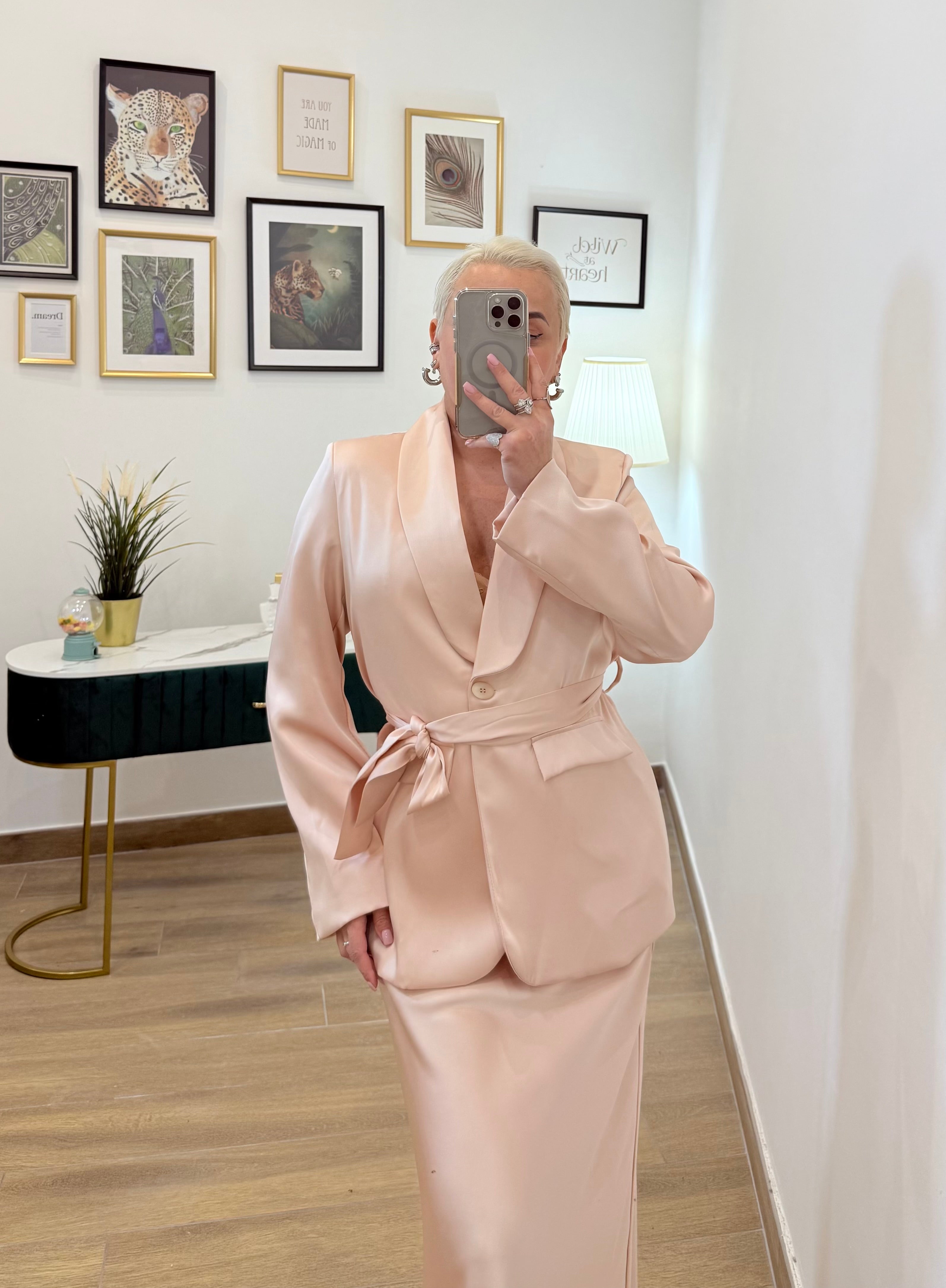 Giacca Satin Rosè