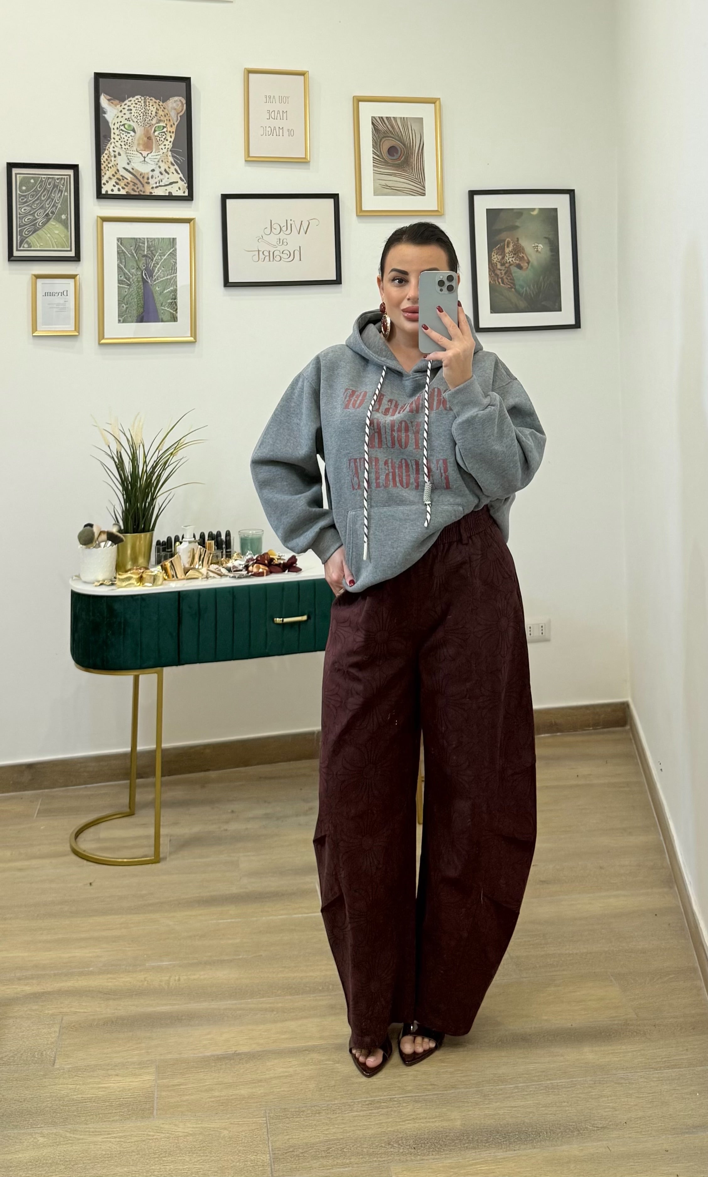 Felpa cappuccio Grey