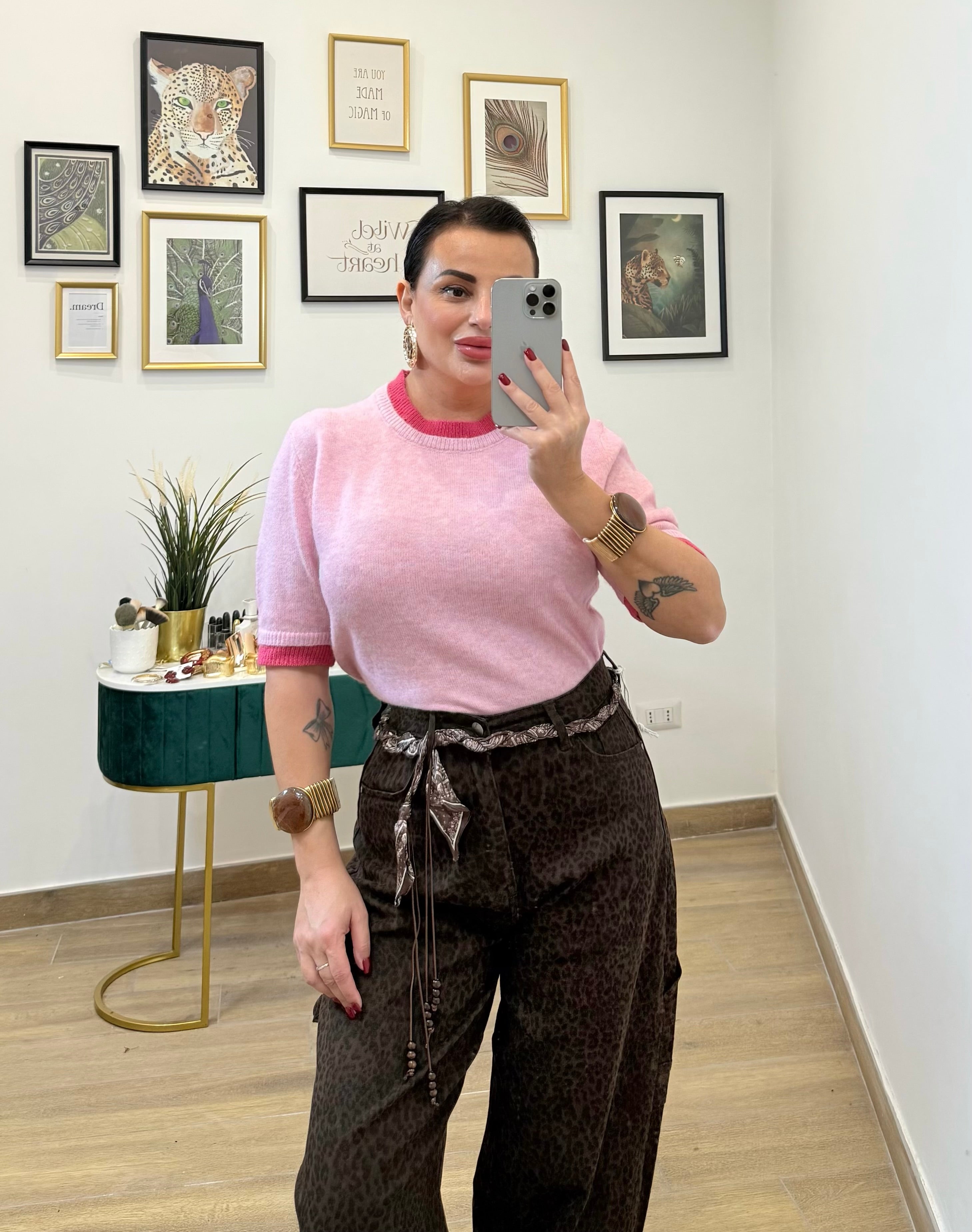 Maglione peluche Pink