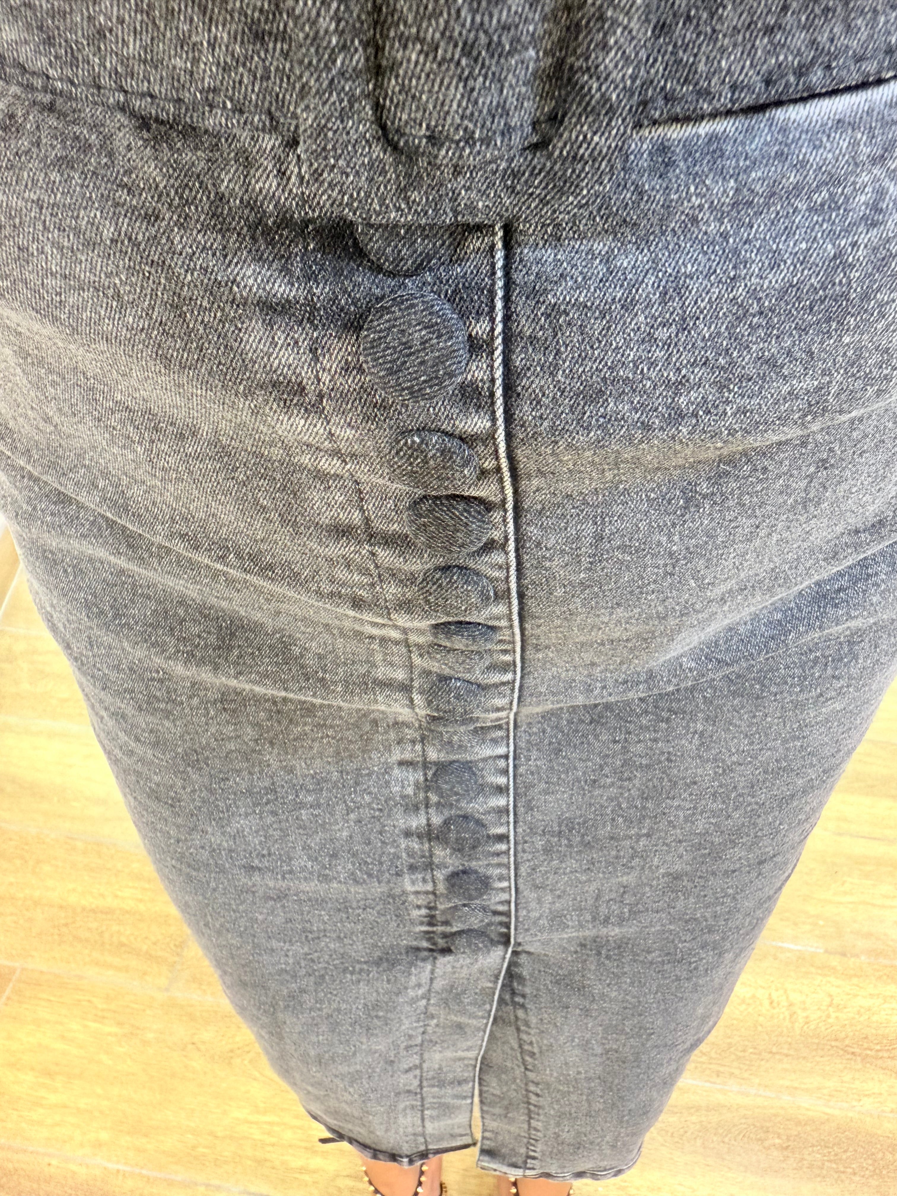 Gonna longuette denim Grey