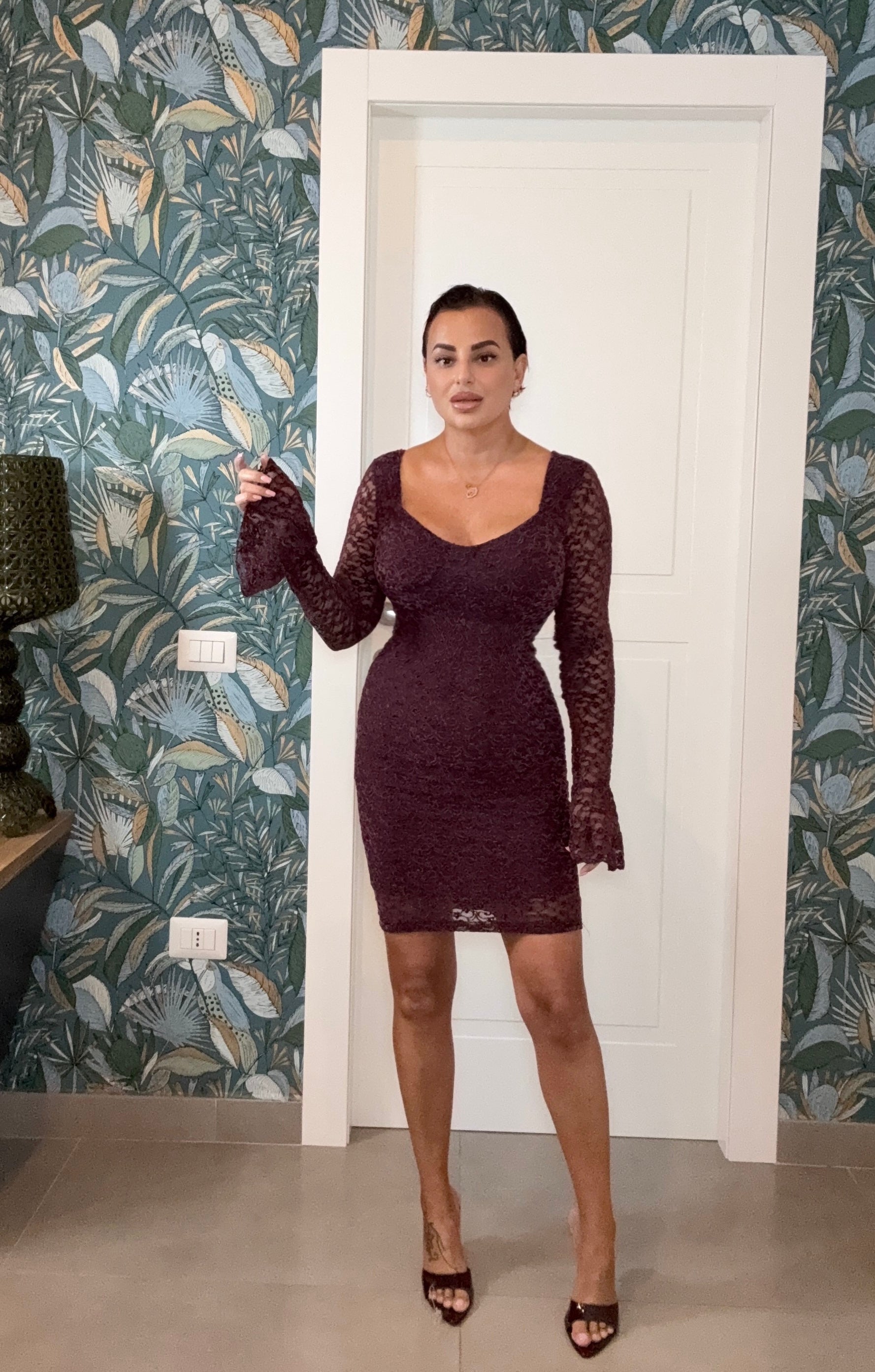 Abito scollo cuore bordo’