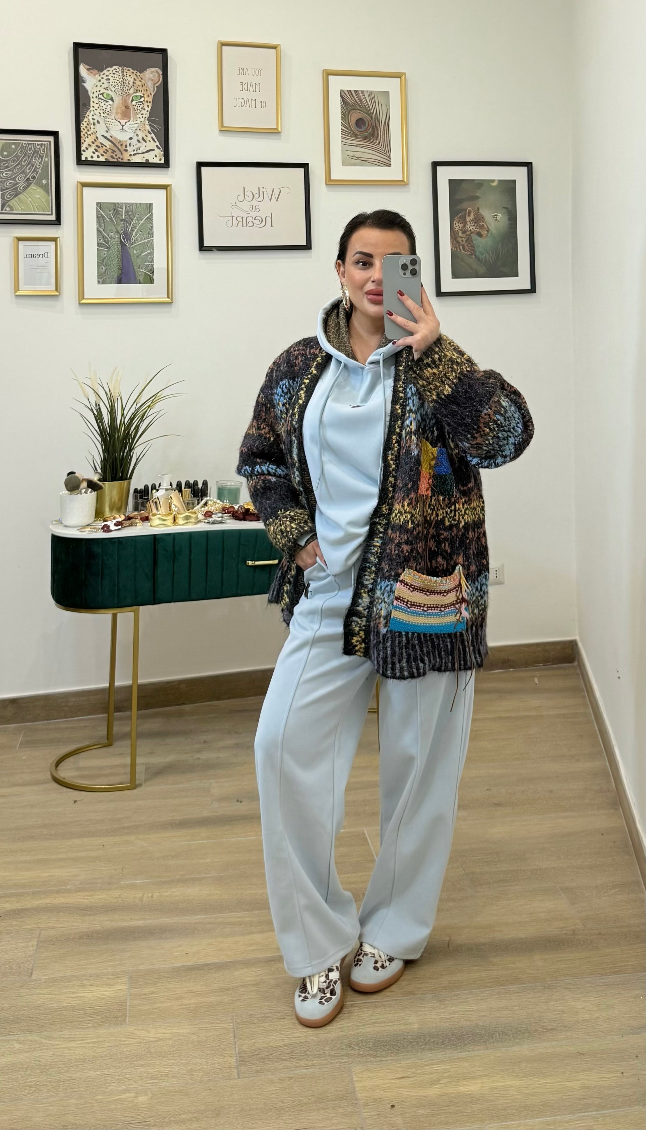 Cardigan giubbino color