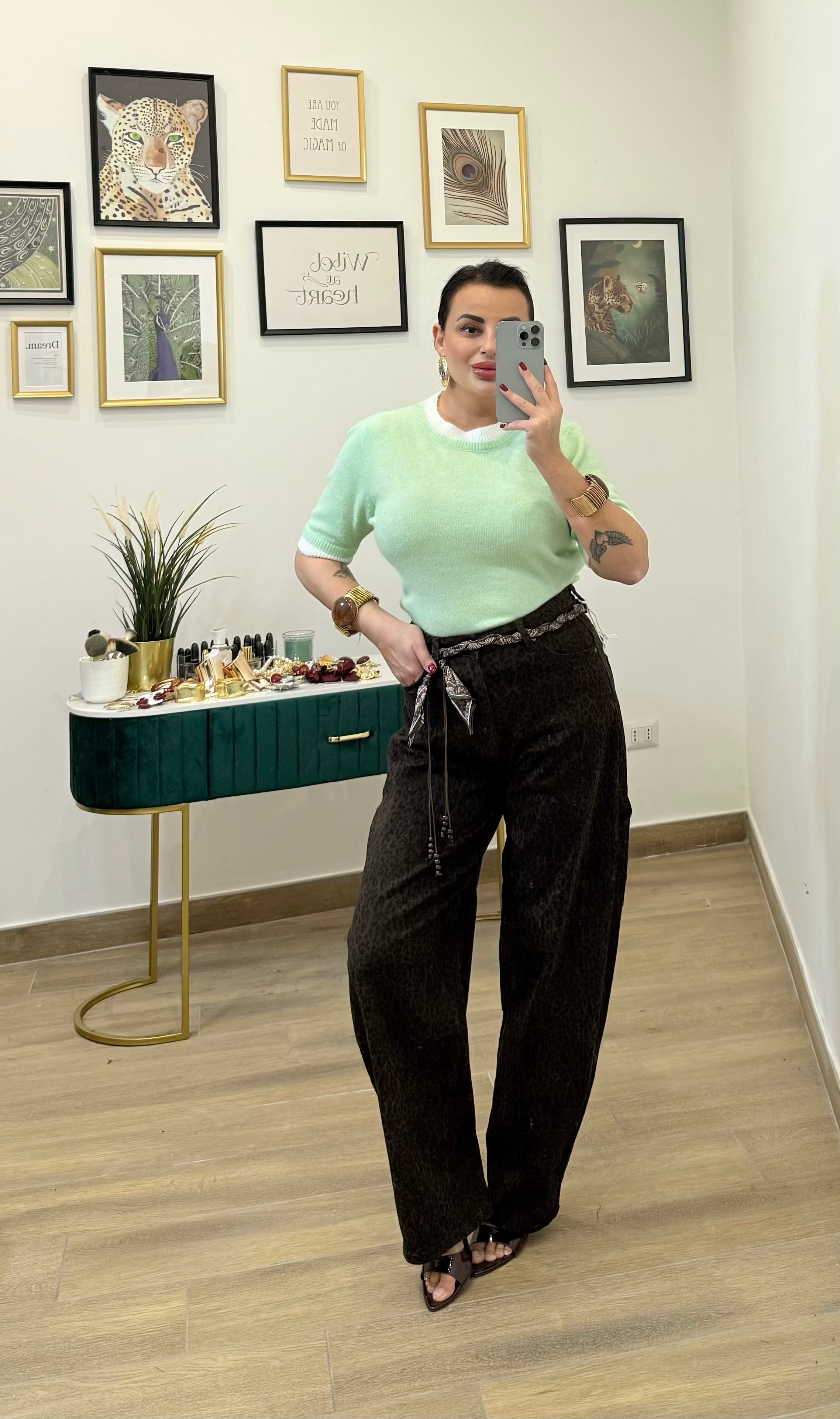 Jeans carpentier animalier