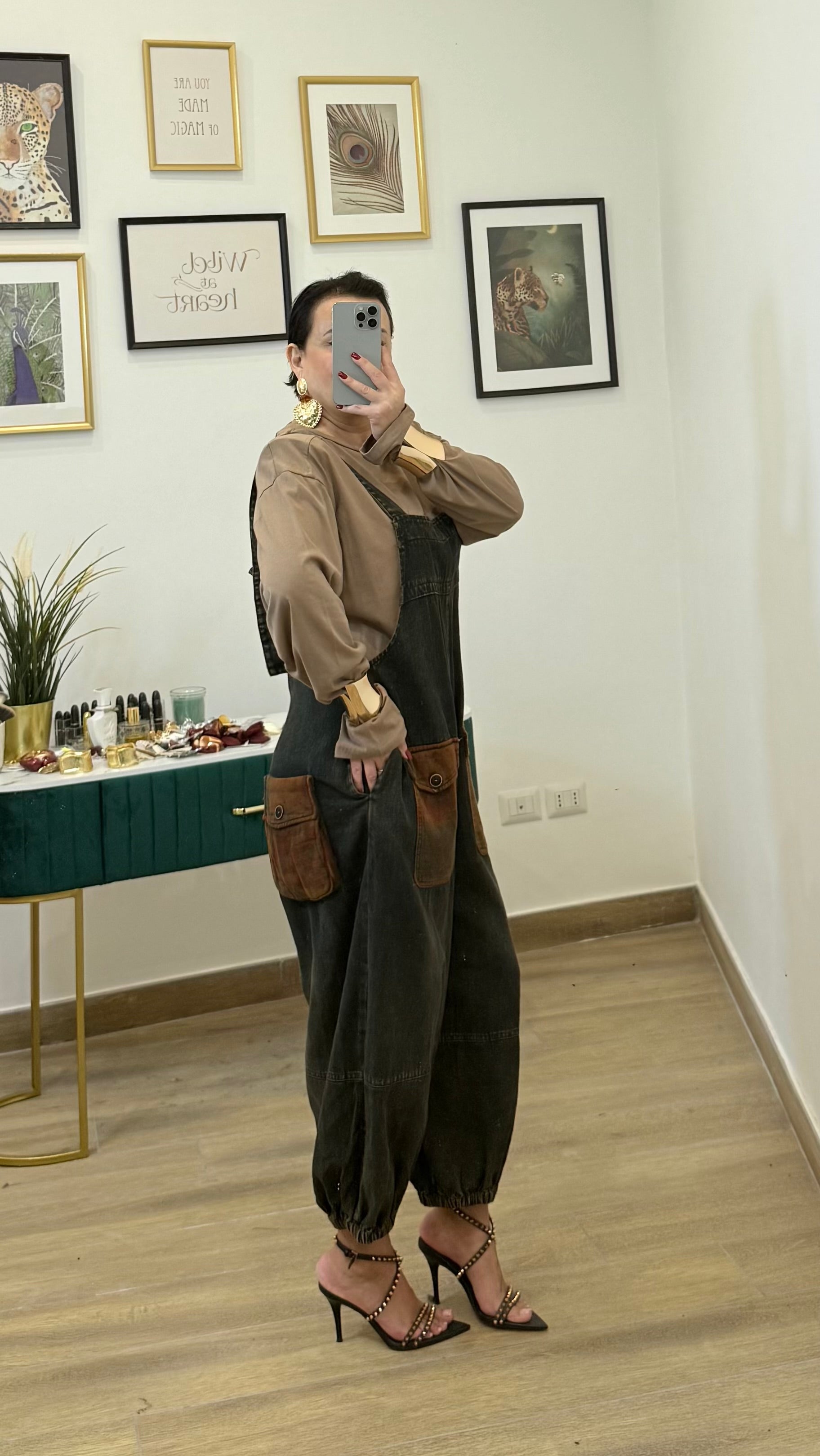 Salopette Denim tasche