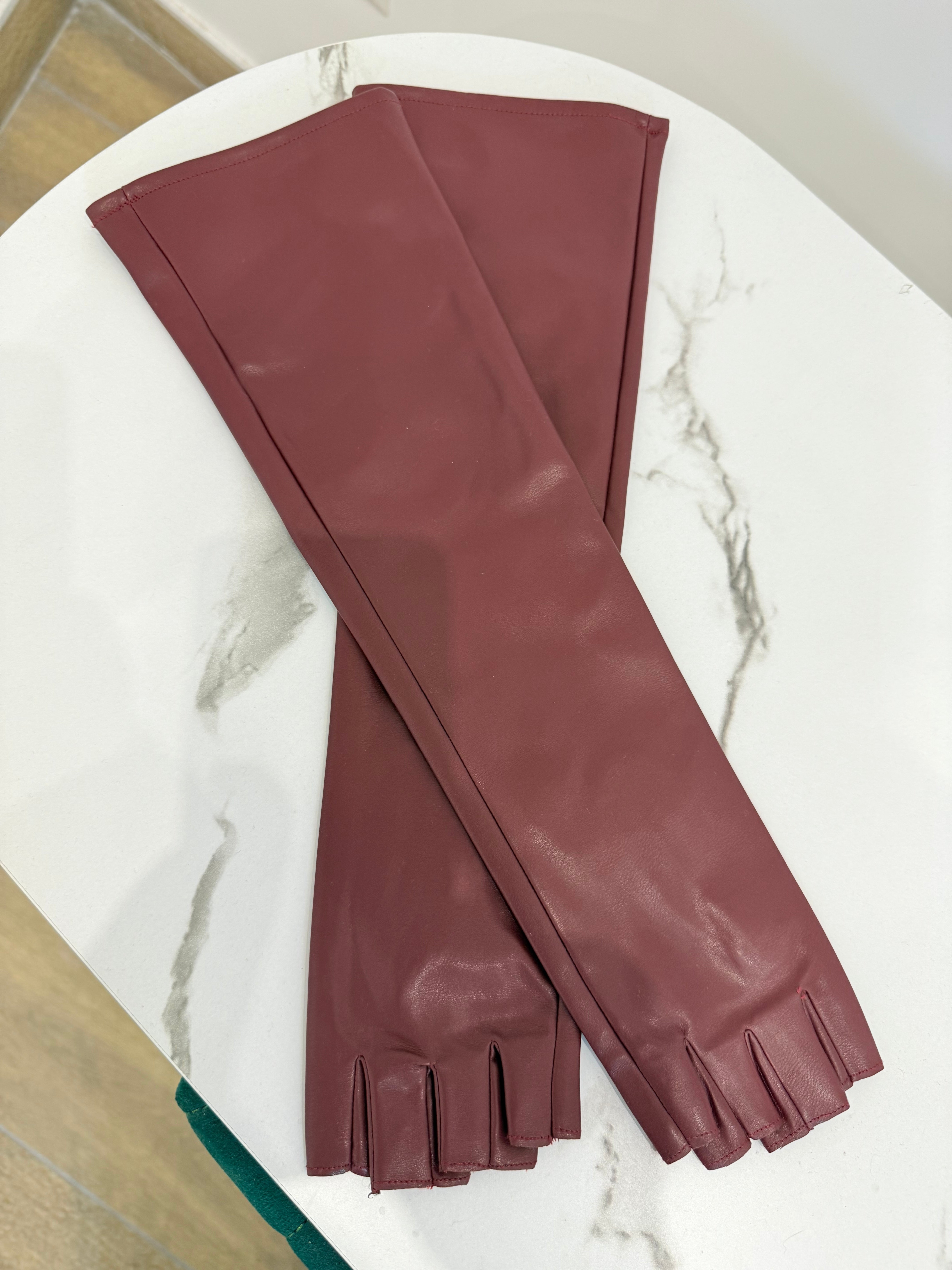 Guanti eco pelle bordo’