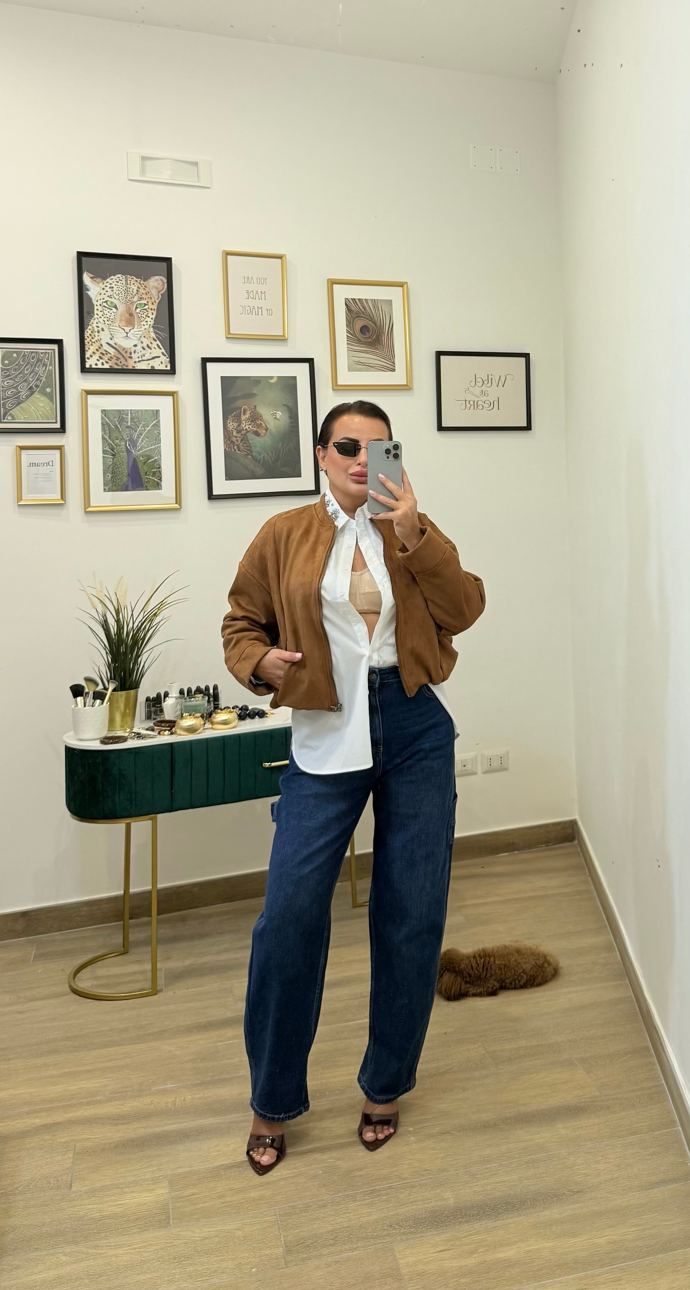 Bomber scamosciato