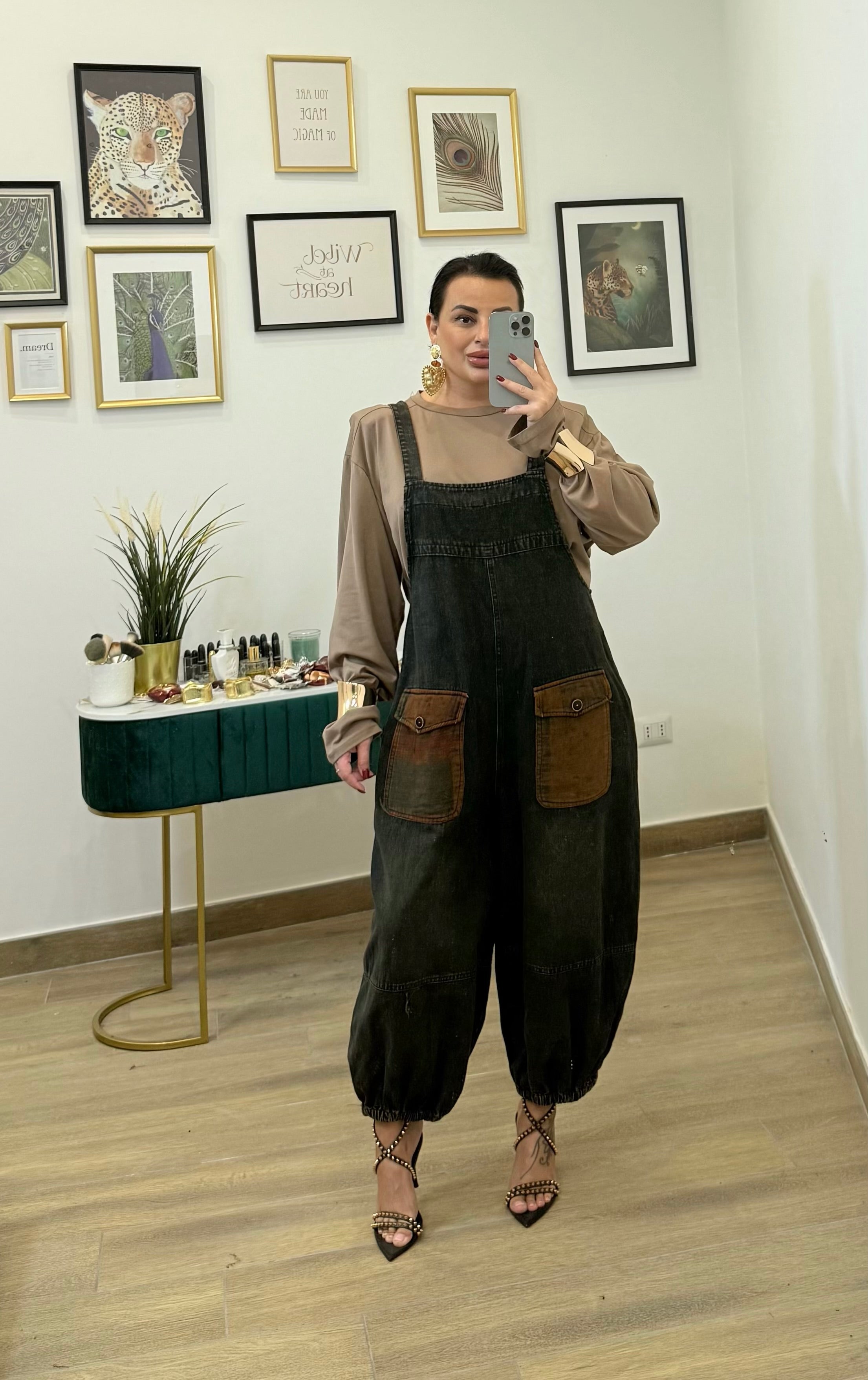 Salopette Denim tasche