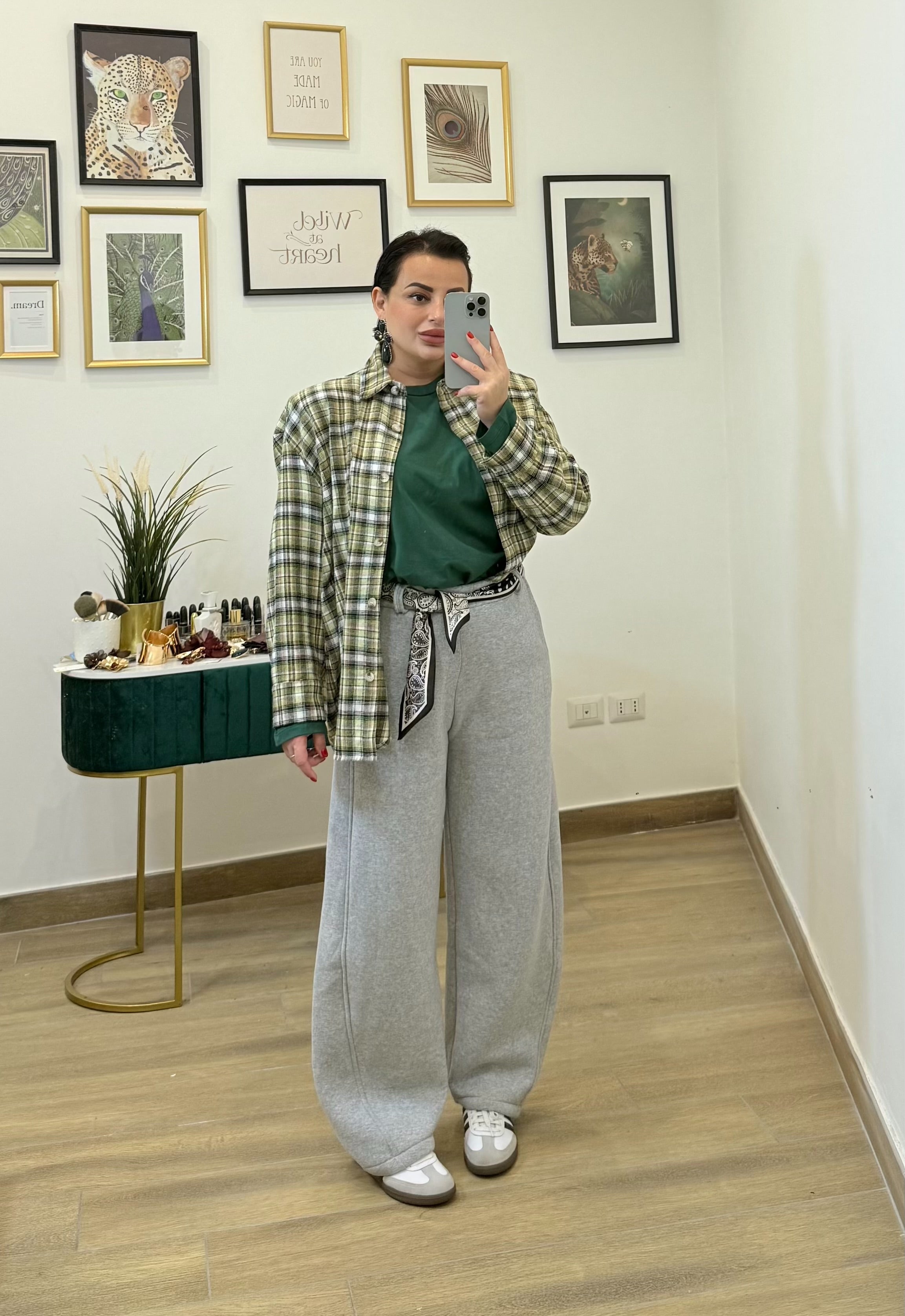 Camicia flanella bosco