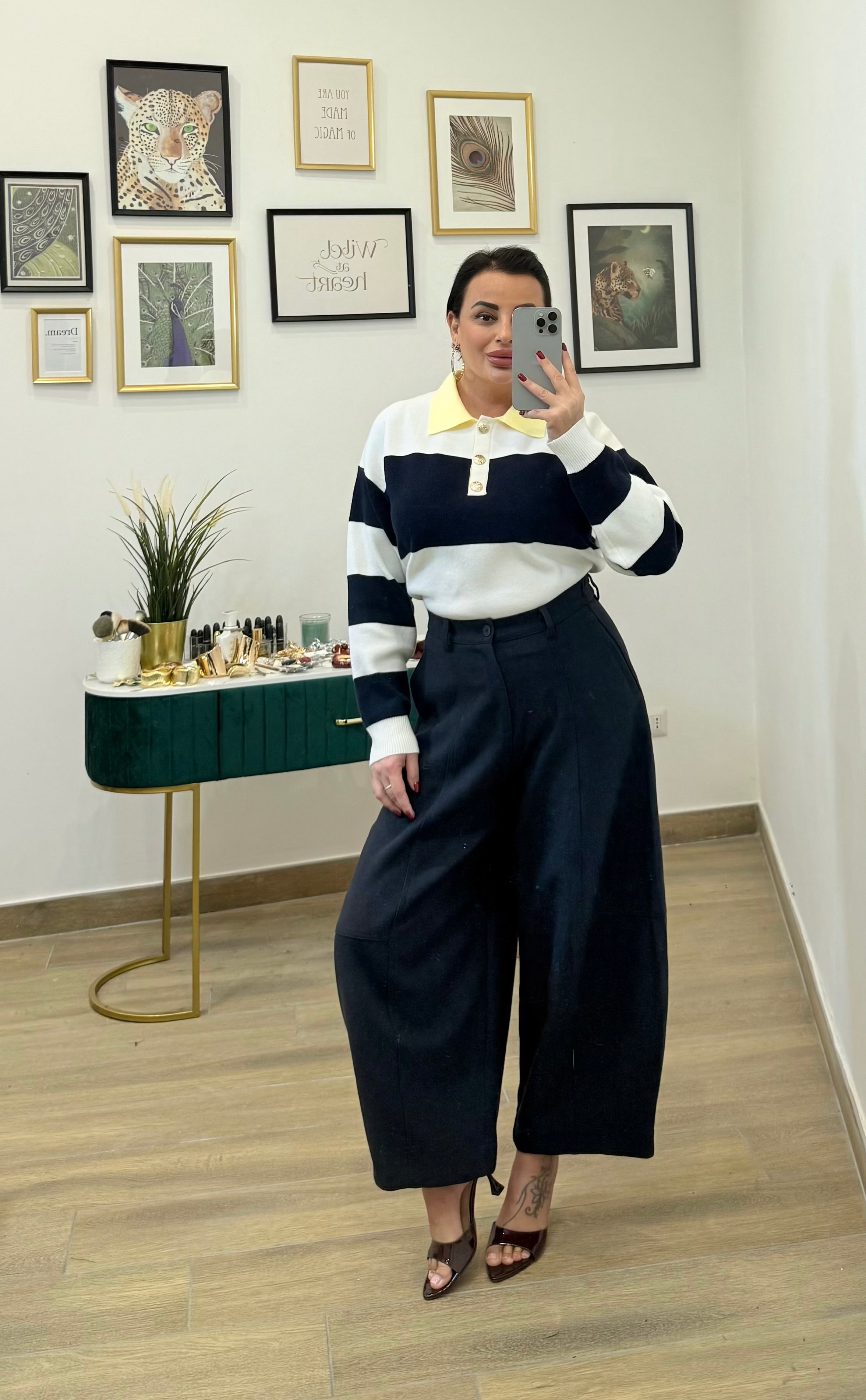 Maglia colletto blue/yellow