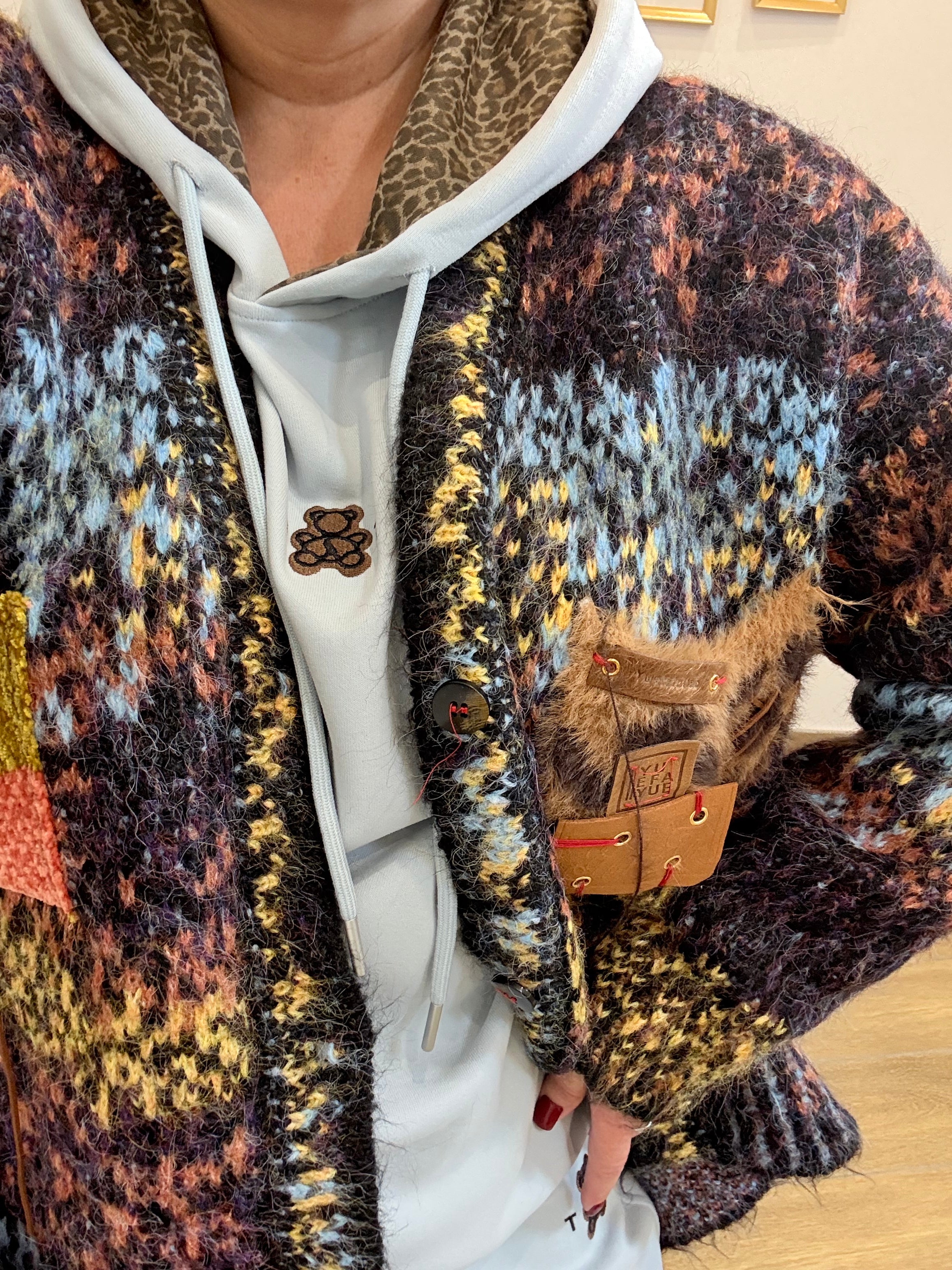 Cardigan giubbino color