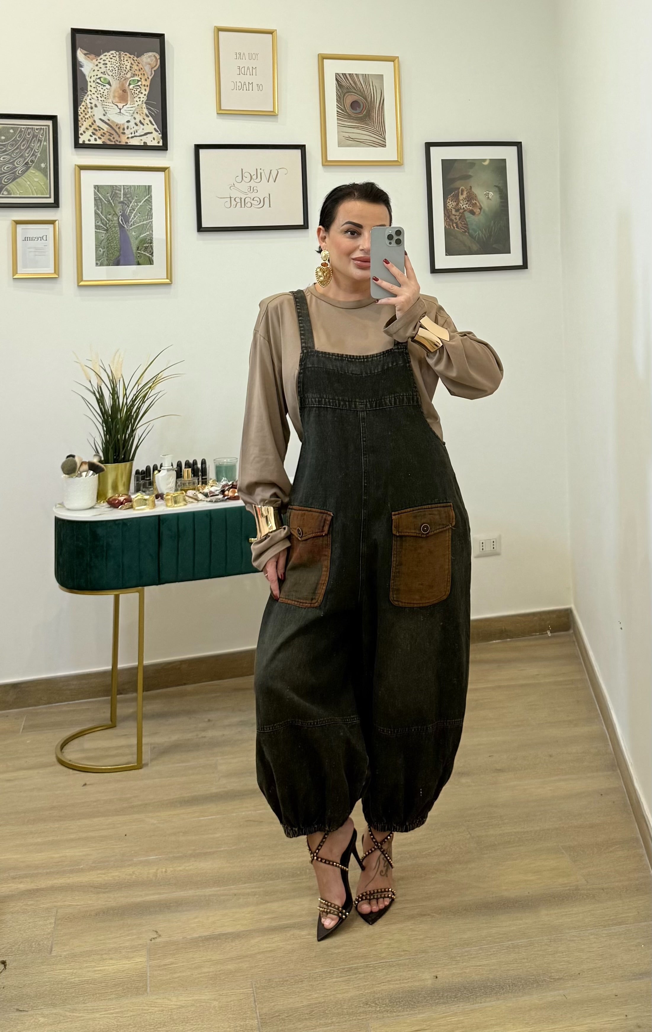 Salopette Denim tasche