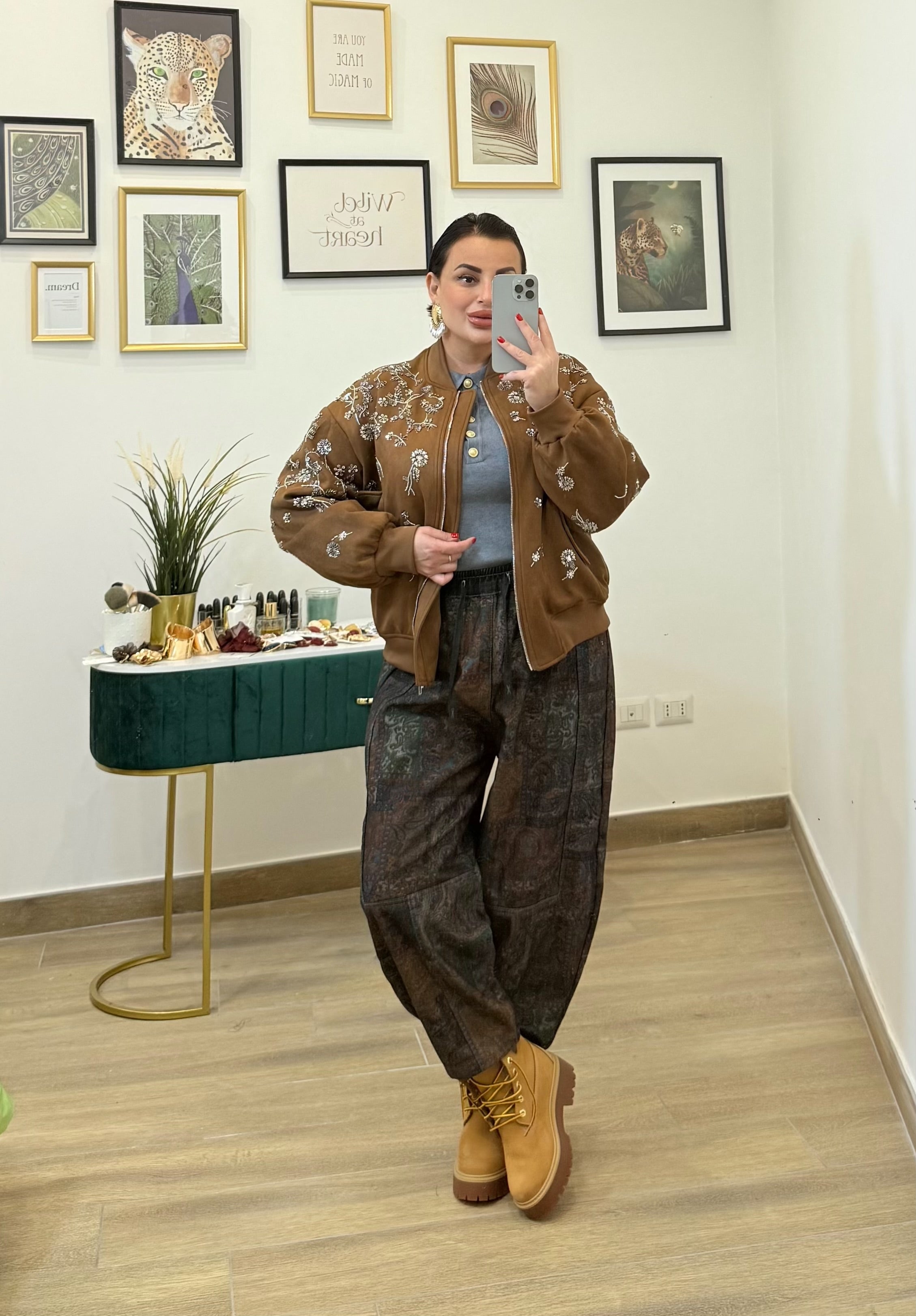 Bomber Astrale cuoio